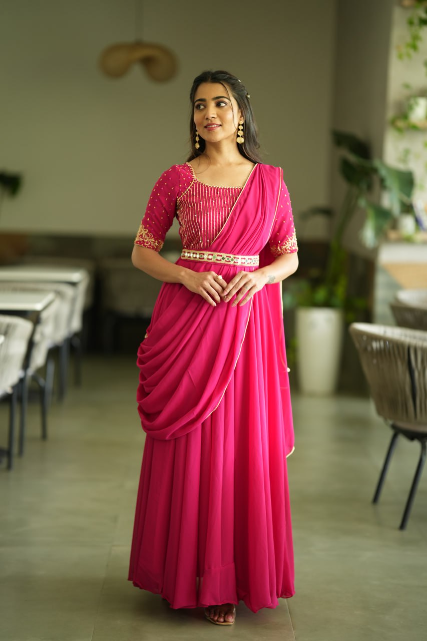 DD518 Swathi Designer Anarkali Dress for Women - Elegant Indian Party Wear, Wedding & Festive Occasion Outfit