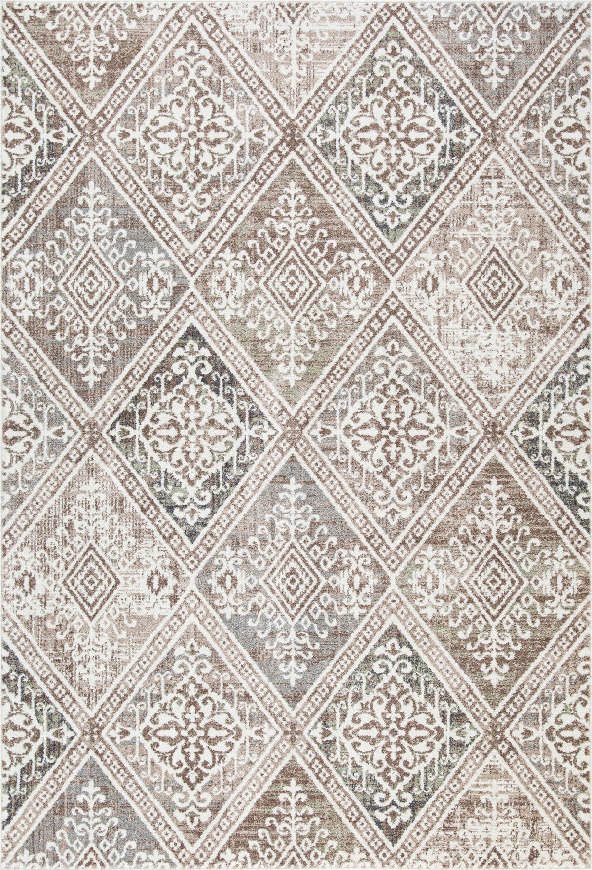 5' x 8' Beige Area Rug - Soft Living Room Rug for Bedroom, Dining Room & Home Decor - Non-Slip Modern Floor Carpet