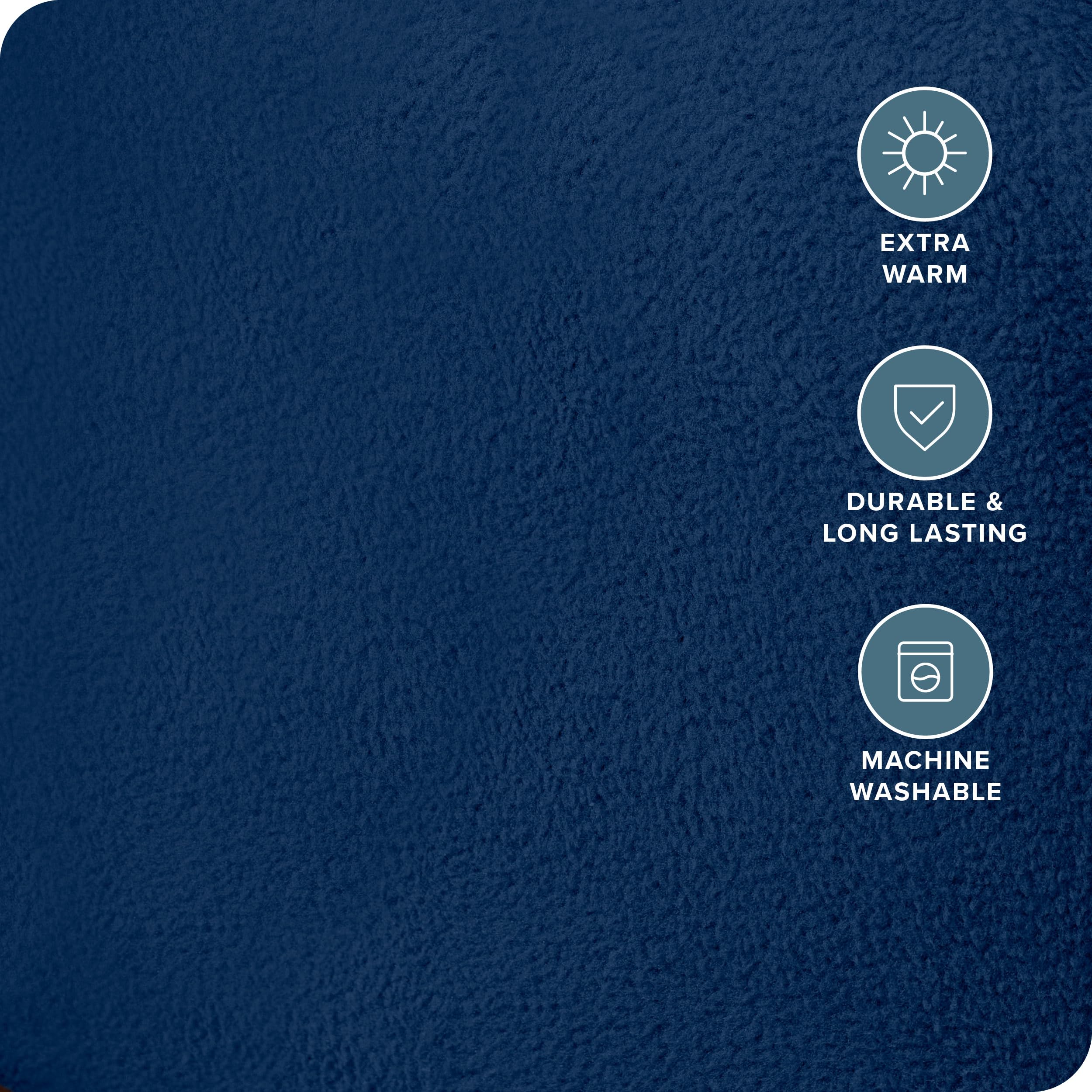 Bare Home Super Soft Fleece Fitted Sheet King Size - Extra Plush Polar Fleece Deep Pocket Bed Sheet - All Season Cozy Warmth for Winter & Cold Weather (King, Dark Blue) - Perfect for Bedrooms, Guest Rooms & Cozy Nights