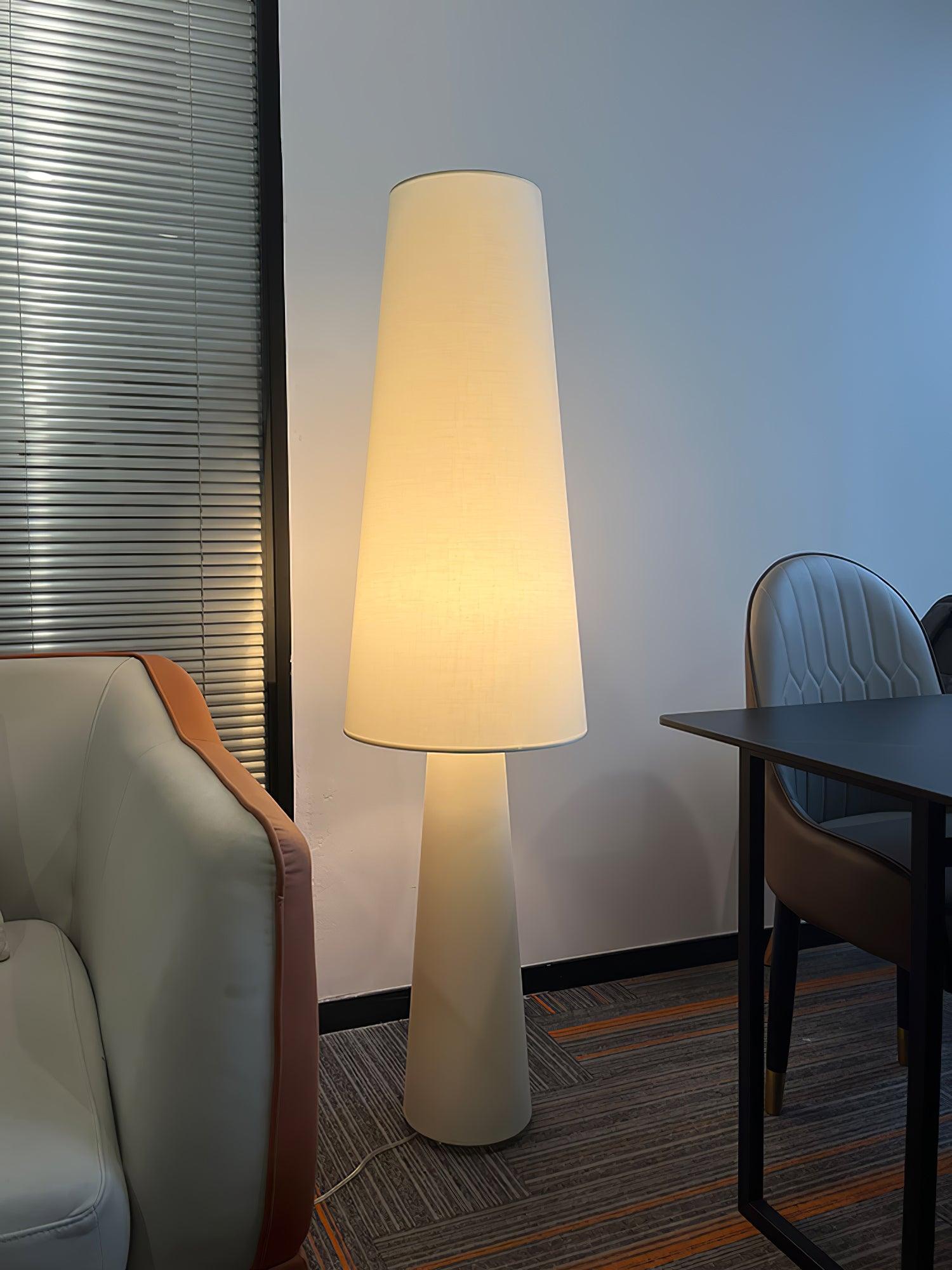 Modern Column Fabric Floor Lamp - Elegant Standing Light for Living Room, Bedroom & Office - Perfect for Reading, Relaxing & Ambient Lighting
