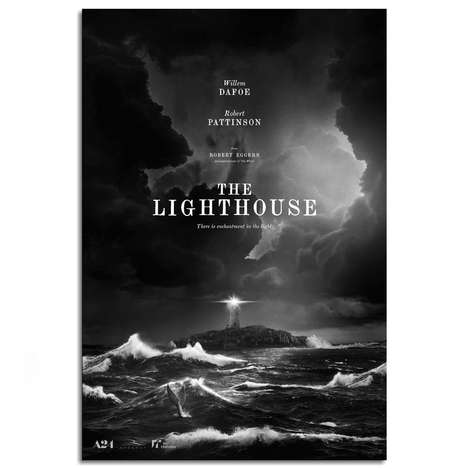 The Lighthouse (2019) Movie Poster Canvas Print - Willem Dafoe Wall Art Decor - Unframed 30x20 Inches - Perfect for Home Theater, Office, Dorm, Bedroom & Bathroom Decor