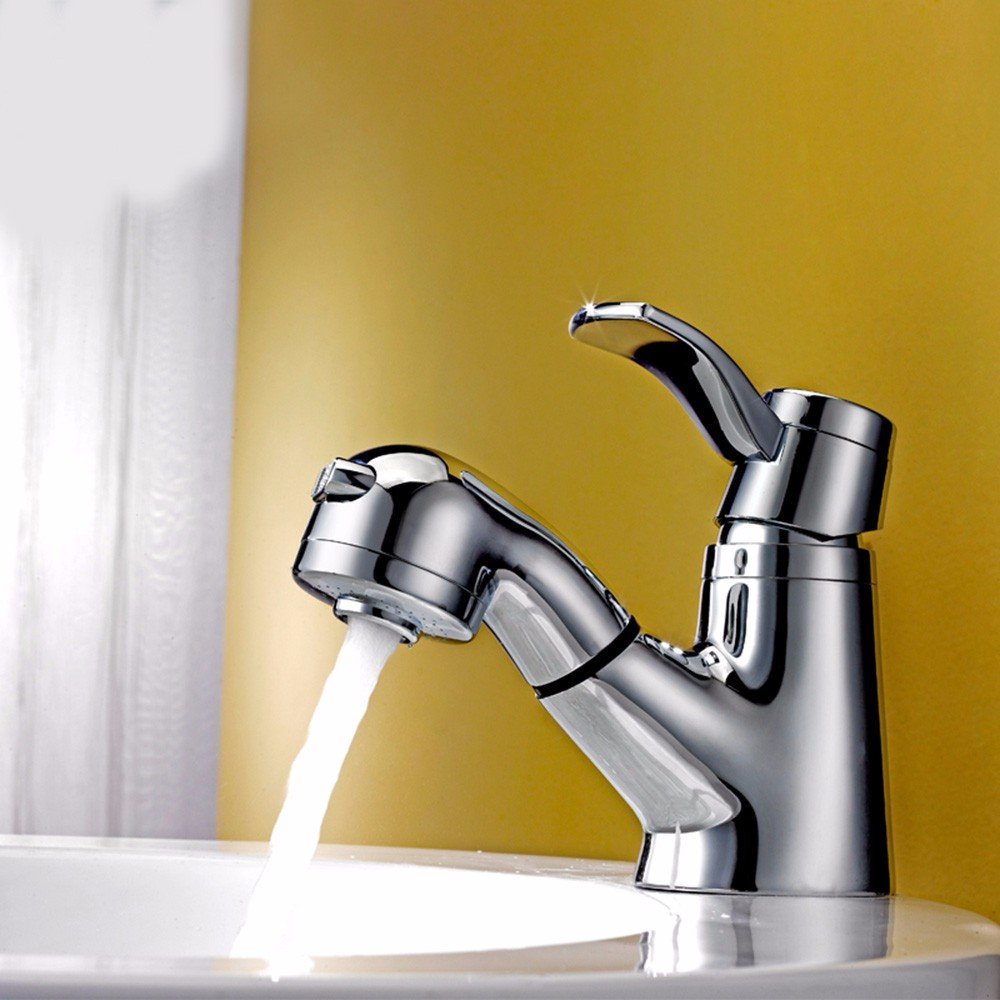 TONPOP Pull Down Kitchen Faucet - Hot and Cold Water Copper Undermount Sink Faucet with Retractable Spray Head for Easy Dishwashing and Food Prep (Brushed Bronze) - Perfect for Modern Kitchens and Restaurant Use