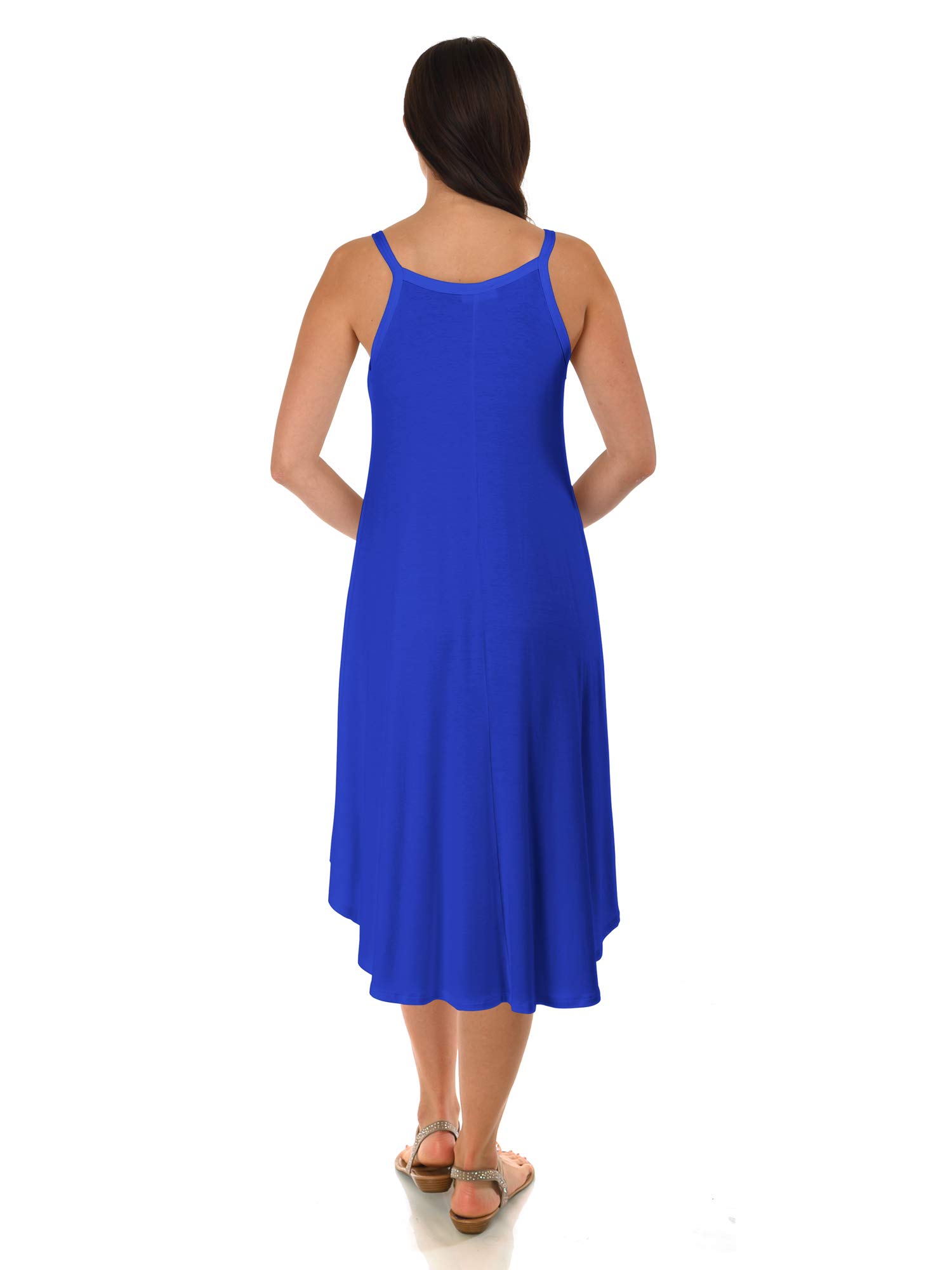DFF Shop Women's Casual Sleeveless Round Hem Midi Dresses (Size S-5X) - Perfect for Summer Outings, Beach Vacations & Casual Wear
