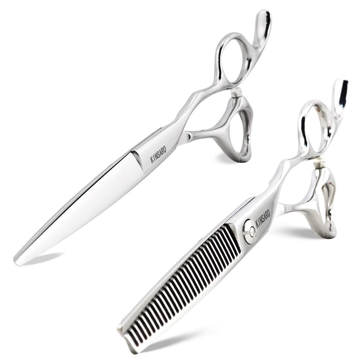 Professional 6 Inch Hair Cutting Scissors & Thinning Shears Set - Barber & Hairdressing Scissors by Kinsaro - Perfect for Salon Stylists & Home Haircuts