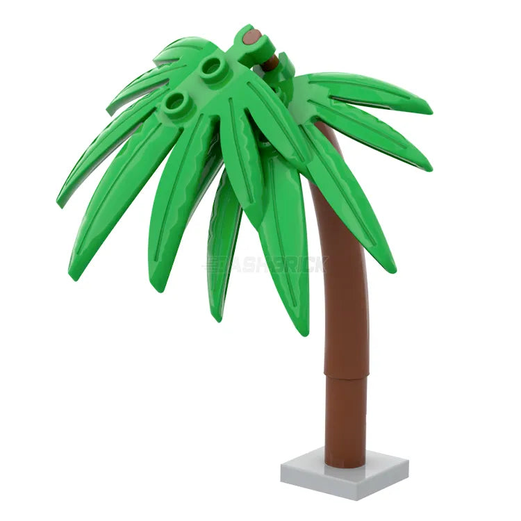 LEGO Leaning Tree - Brick Built Swordleaf Tree in Bright Green [MiniMOC] | Perfect for LEGO Botanical Collection, Home Decor & Creative Display