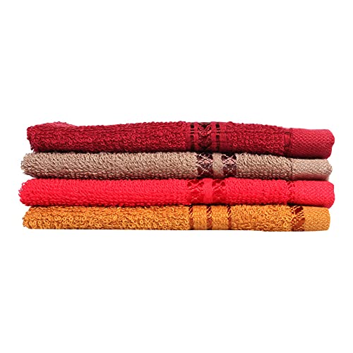 GRGRASP 100% Cotton Soft 300 GSM Face Towel Set of 24 pcs (27x27cm Small) Multi Color - Perfect for Spa, Gym, Travel & Home Use