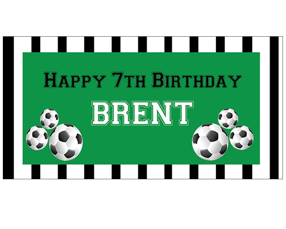 Custom Soccer Birthday Party Banner - Personalized Sports Decor for Kids, Boys & Girls - Perfect for Birthday Celebrations, Team Parties & Soccer Themed Events