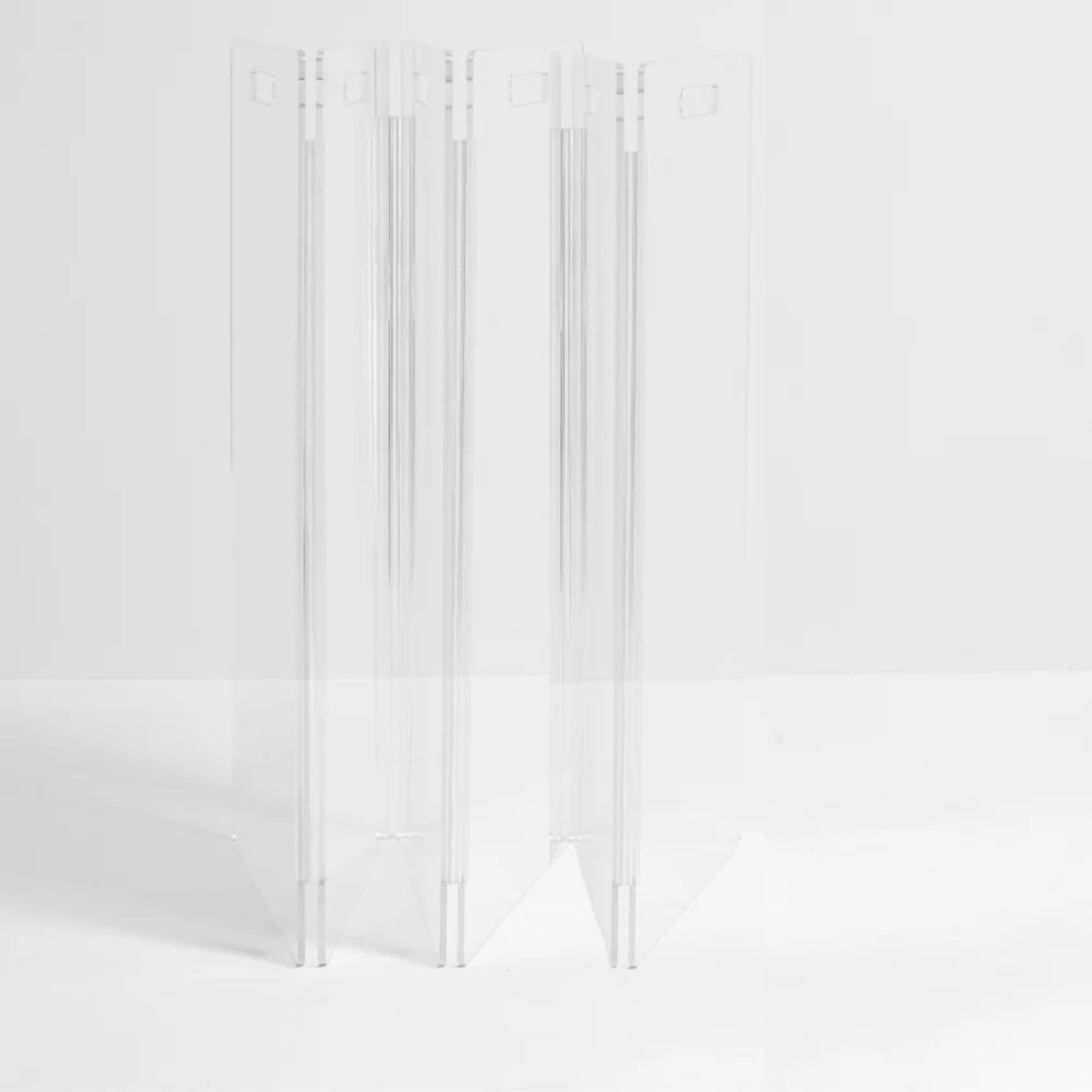 Clear Freestanding Zig Zag Panel Pet Gate - Expandable Safety Barrier for Dogs & Cats - Perfect for Doorways, Hallways & Stairs - Home & Office Use