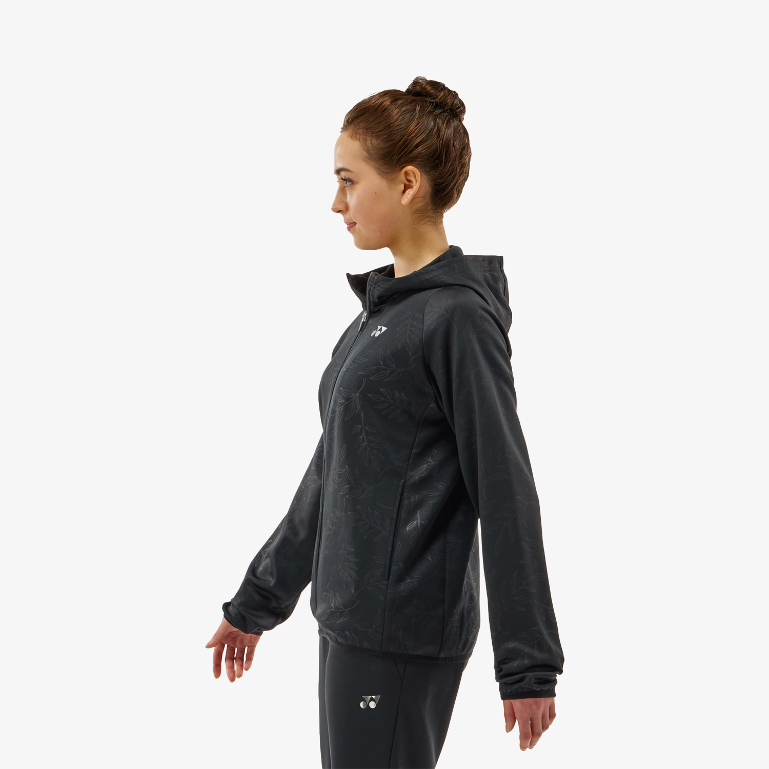 Yonex Women's Knitted Warm Up Hoodie 58112 - Black | Soft Stretch Athletic Pullover | Perfect for Tennis, Gym & Casual Wear