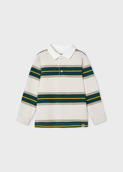 Boys Long Sleeve Striped Polo Shirt for Kids | Classic Alpine Style | Perfect for School, Playdates & Casual Outings