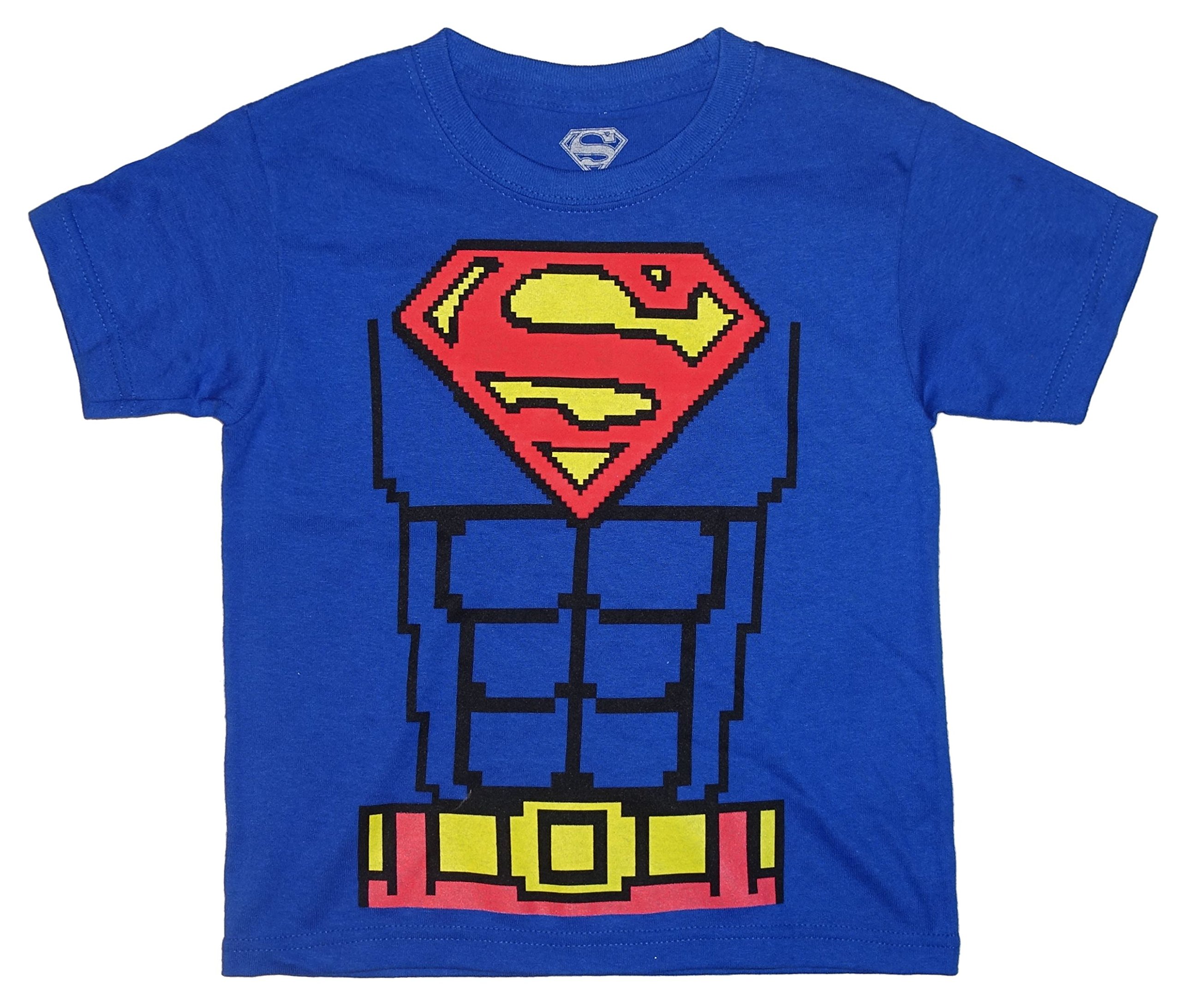 DC Comics Superman Pixels Graphic T-Shirt for Boys - Superhero Cotton Tee for Kids & Teens - Perfect for Cosplay, Birthday Gifts & Casual Wear