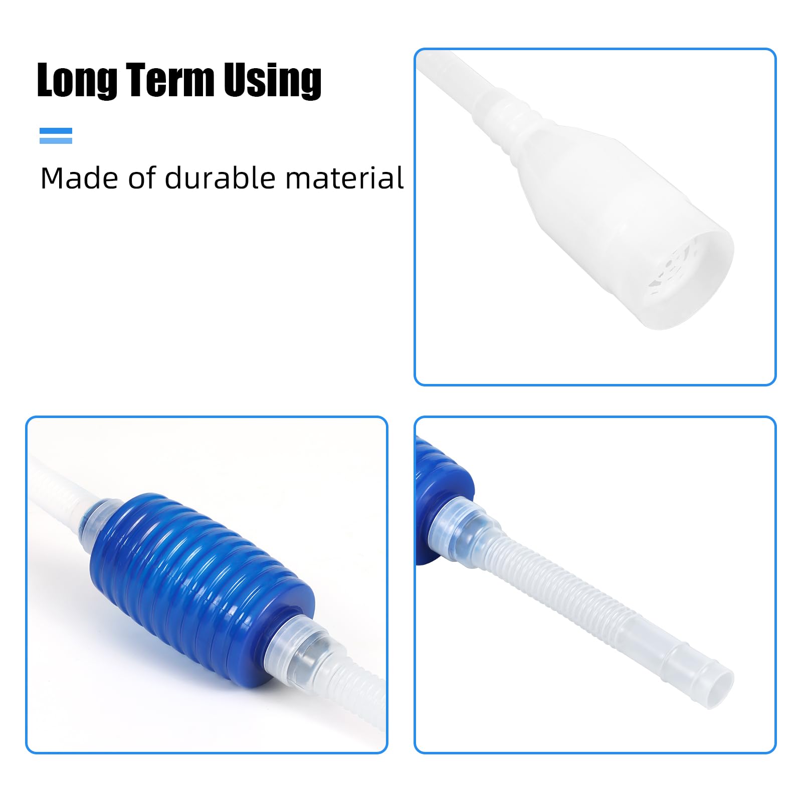 AQUANEAT Aquarium Vacuum Siphon - Fish Tank Gravel Cleaner & Water Changer with Hand Pump for Freshwater & Saltwater Tanks - Perfect for Routine Maintenance and Water Changes