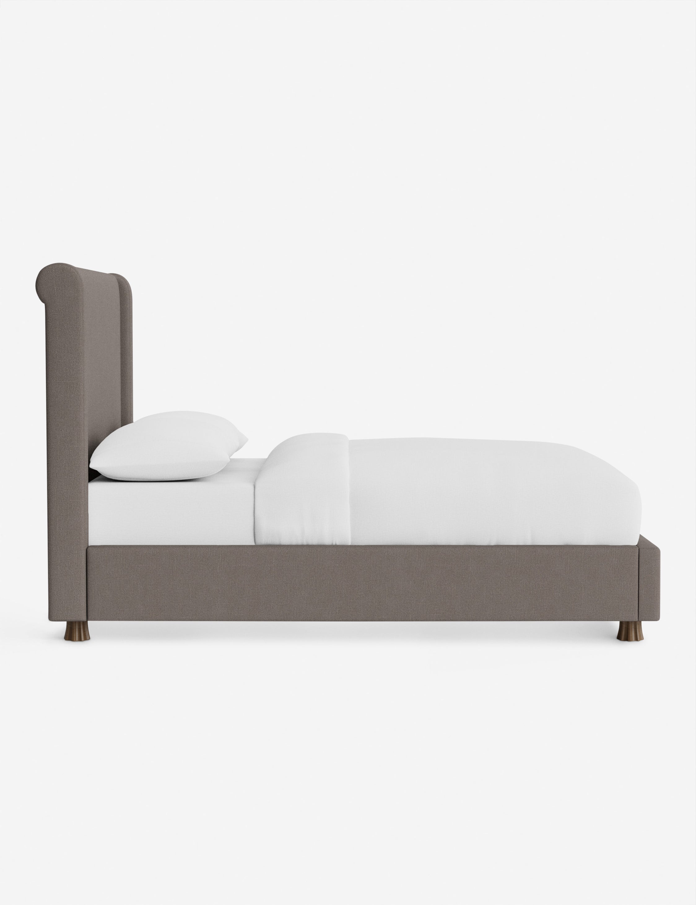 Domme Platform Bed by DISC Interiors - Modern Minimalist Wooden Bed Frame with Low Profile Design | Perfect for Contemporary Bedrooms, Lofts & Small Spaces