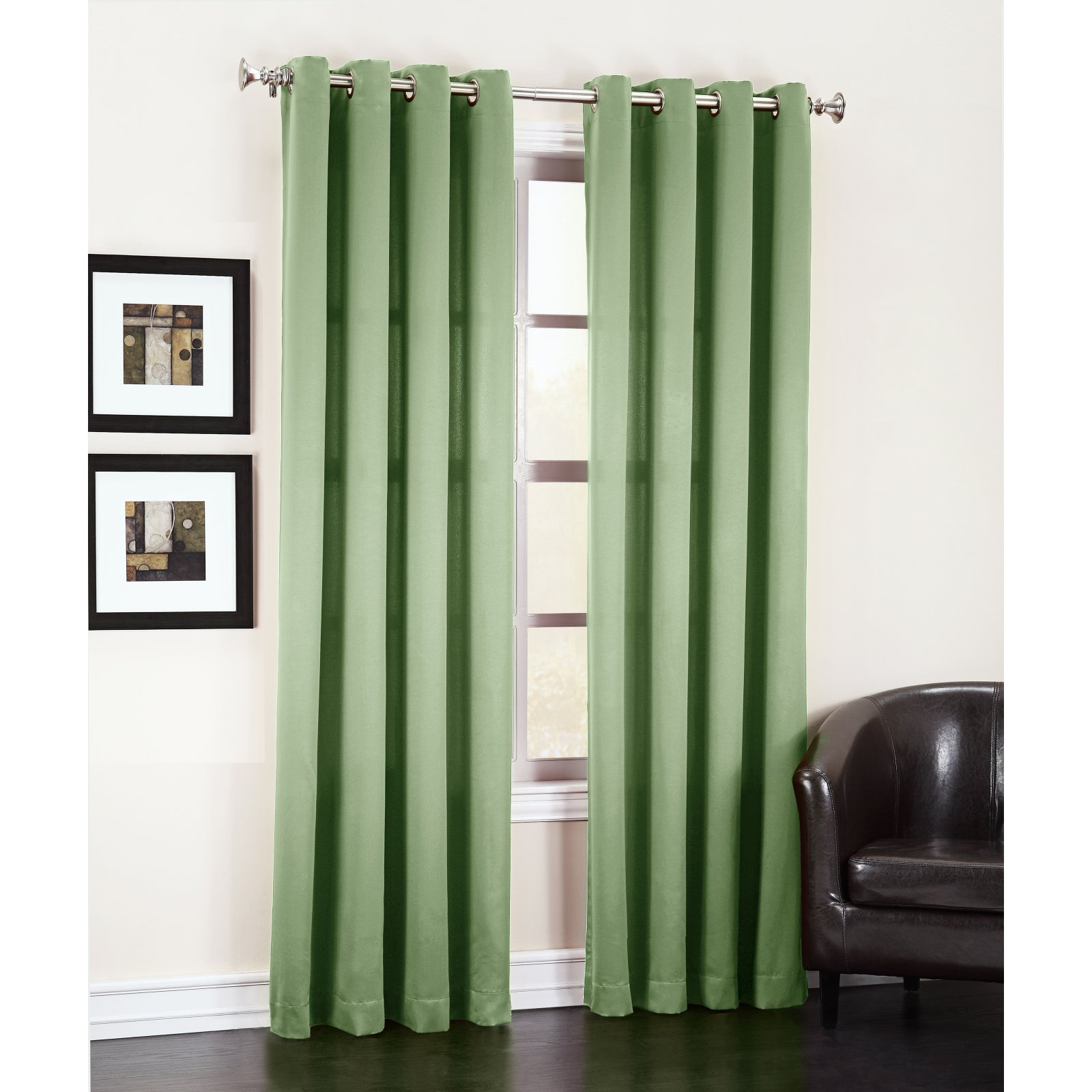 Sun Zero Barrow Blackout Grommet Curtain - Single Panel for Bedroom & Living Room