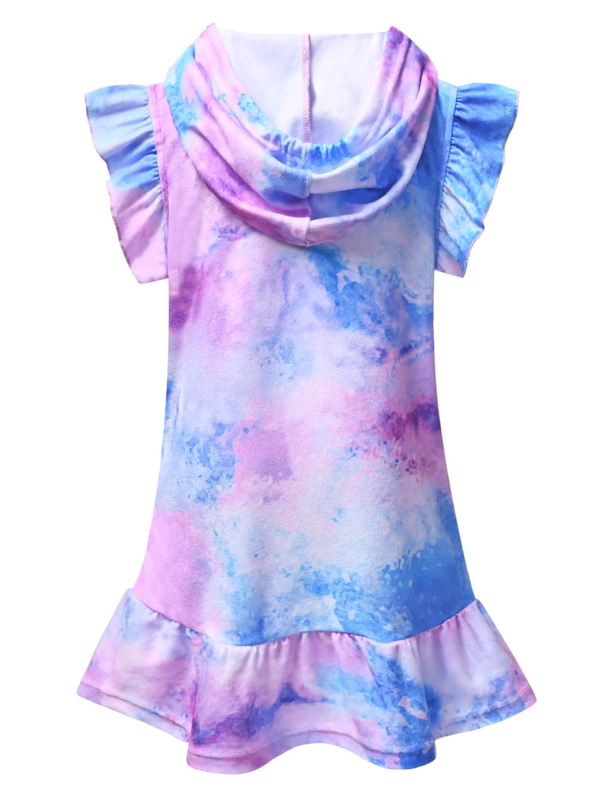 Stylish Terry Hooded Zip-Up Swim Cover Up for Girls - Perfect for Beach, Pool & Summer Outings