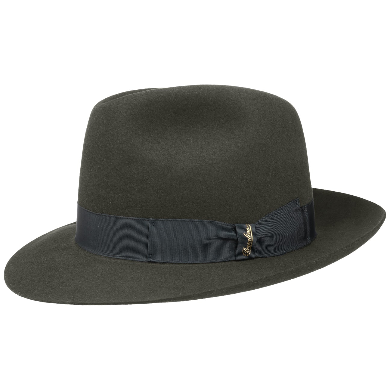 Borsalino Marengo Fur Felt Bogart Hat for Men - Classic Fedora Style for Outdoor, Travel & Formal Occasions