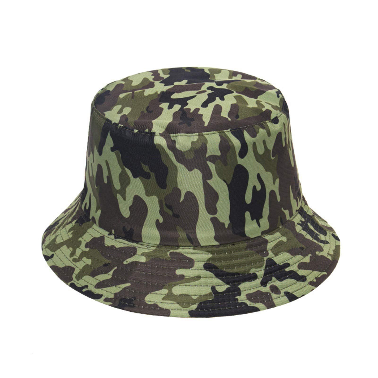 Universal Sun Protection Camouflage Fisherman's Bucket Hat - Outdoor Travel, Beach & Fishing Sun Hat for Men & Women | UV Protection Wide Brim Hat for Hiking, Camping, Gardening