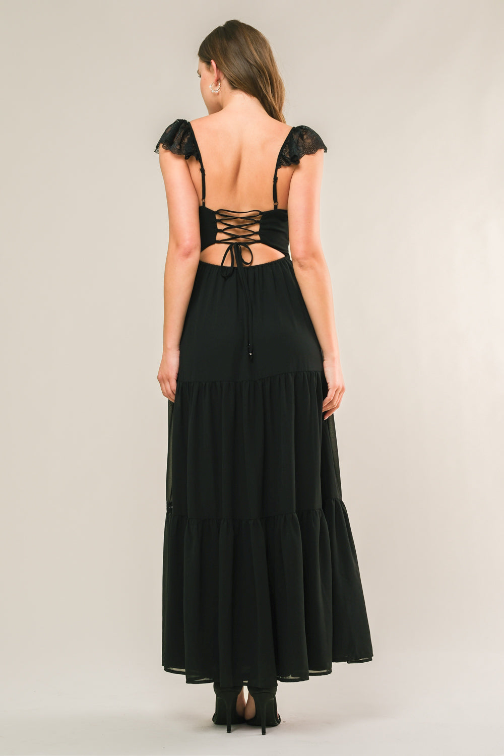 FORGOTTEN ROMANCE MAXI DRESS - Elegant Black Long Evening Dress for Women | Perfect for Weddings, Parties & Special Occasions