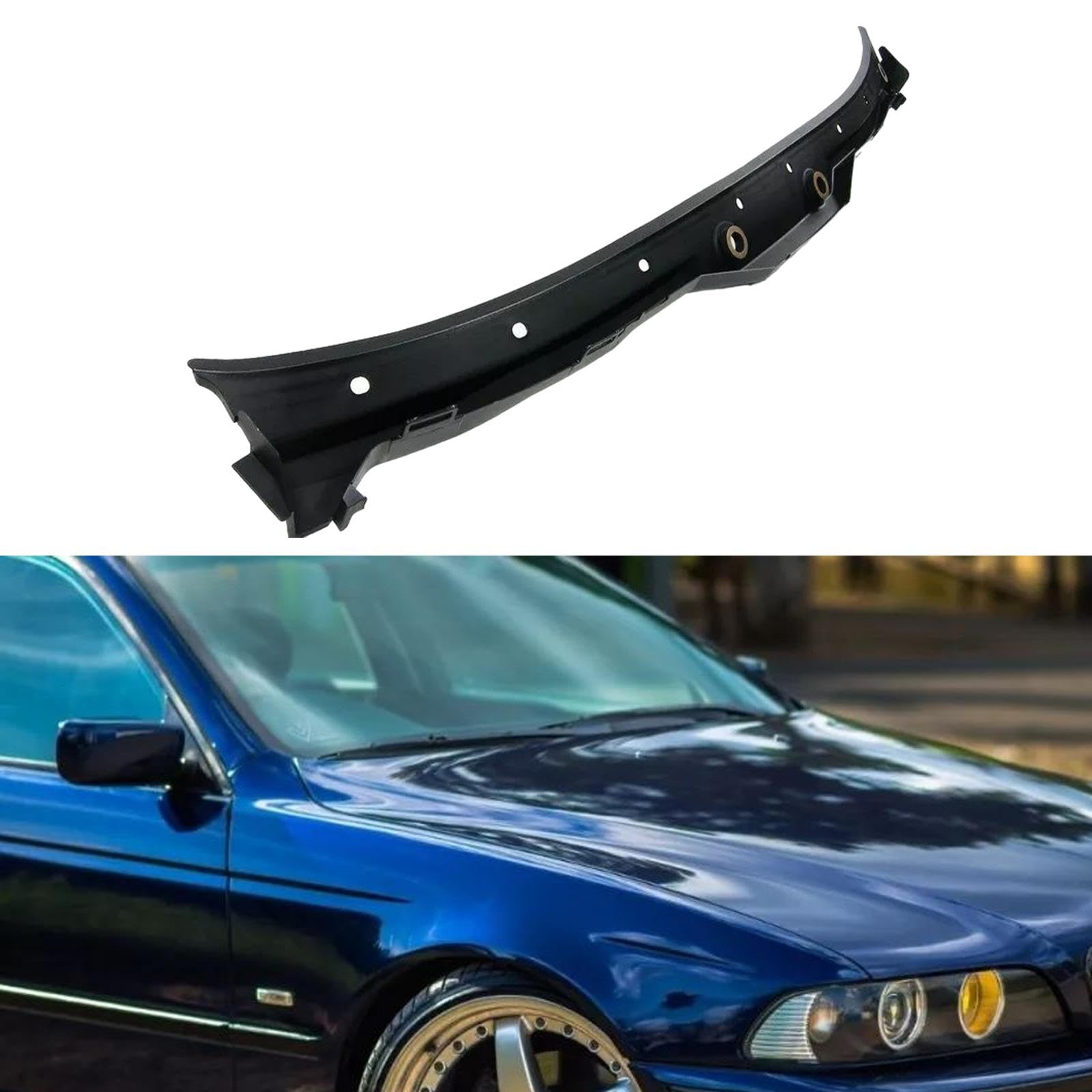 Windshield Hood Panel Cover for BMW E39 - Front Windshield Frame Cover Replacement Part #51718159292 | Easy to Install | Perfect for Car Restoration & Weather Protection