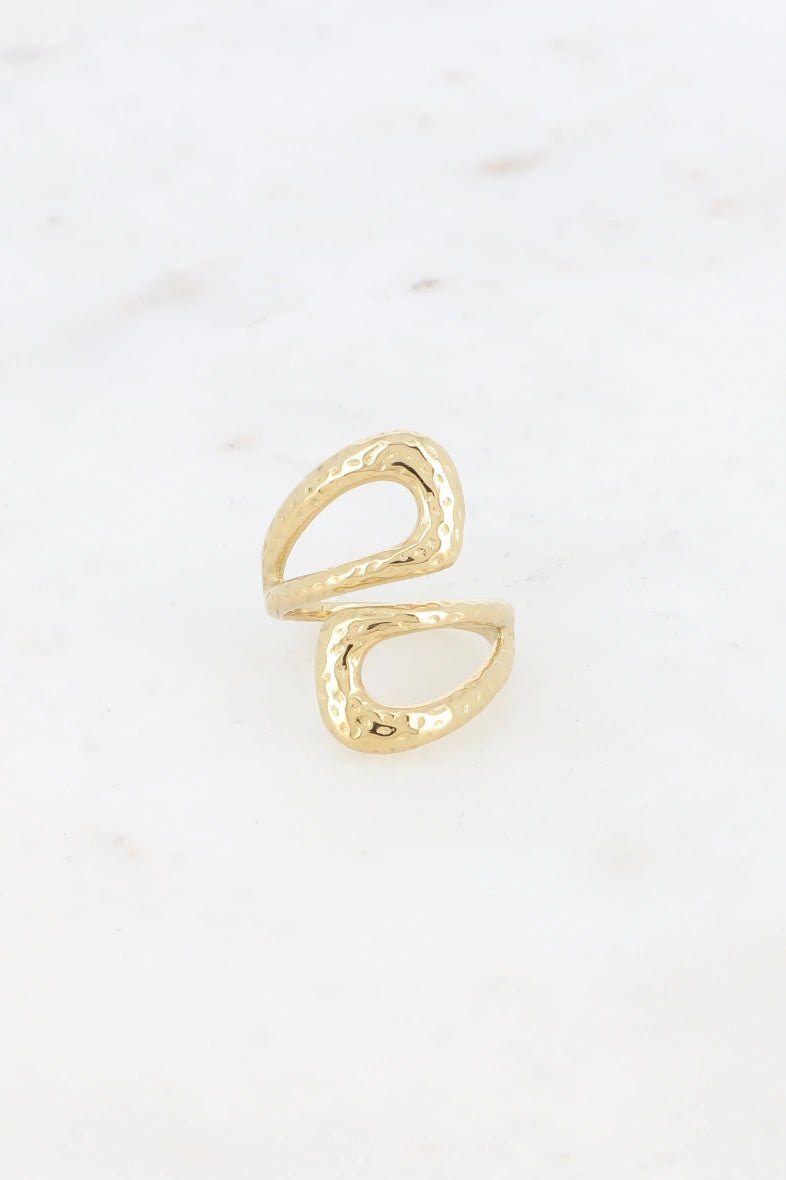 Open Hammered FÃ©lia Ring – Elegant Modern Jewelry for Women, Perfect for Everyday Wear, Parties & Special Occasions