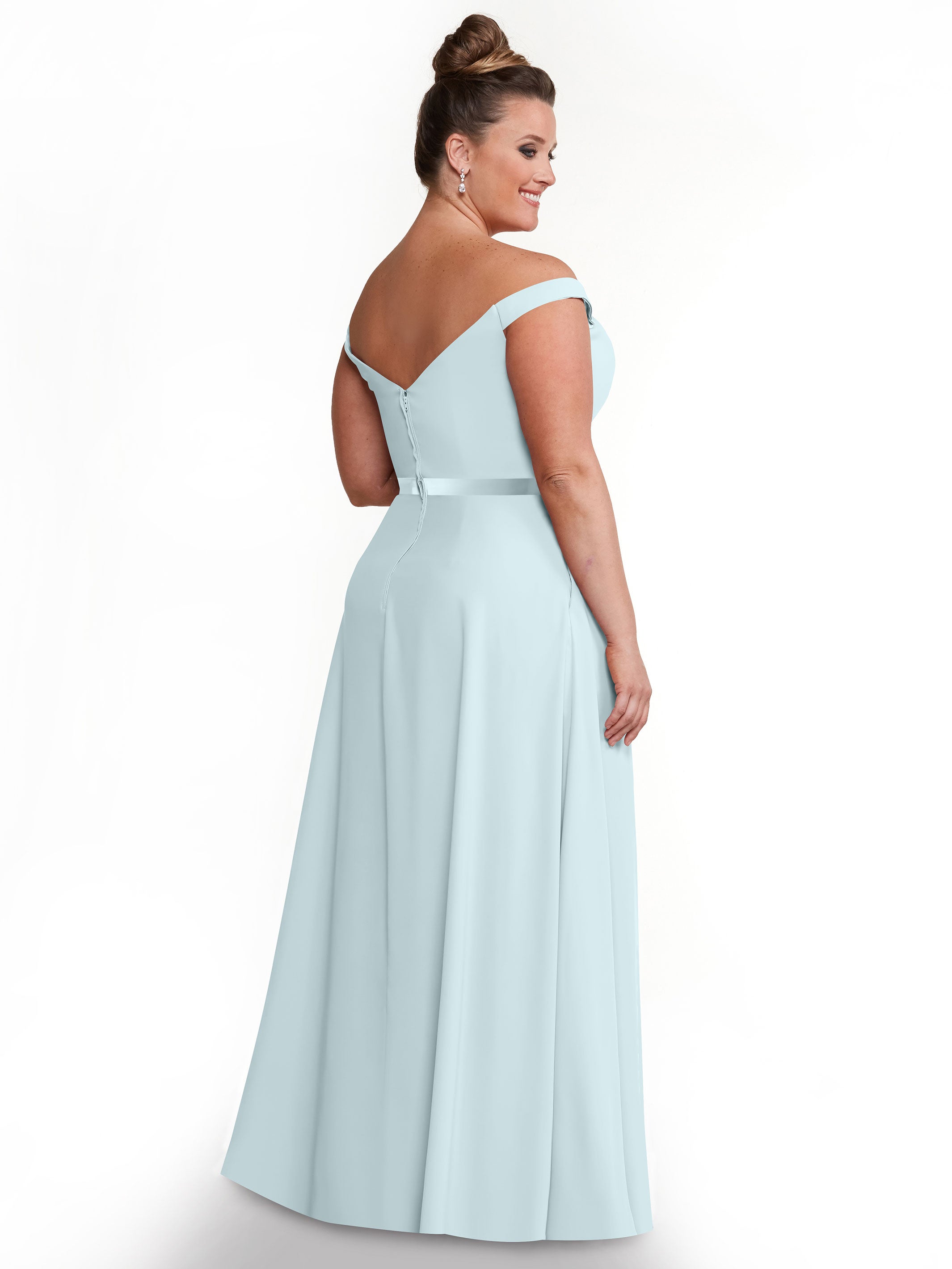 Elegant Off-the-Shoulder A-Line Chiffon Bridesmaid Dress with Sash - Size 80100 - Perfect for Weddings, Formal Events & Special Occasions