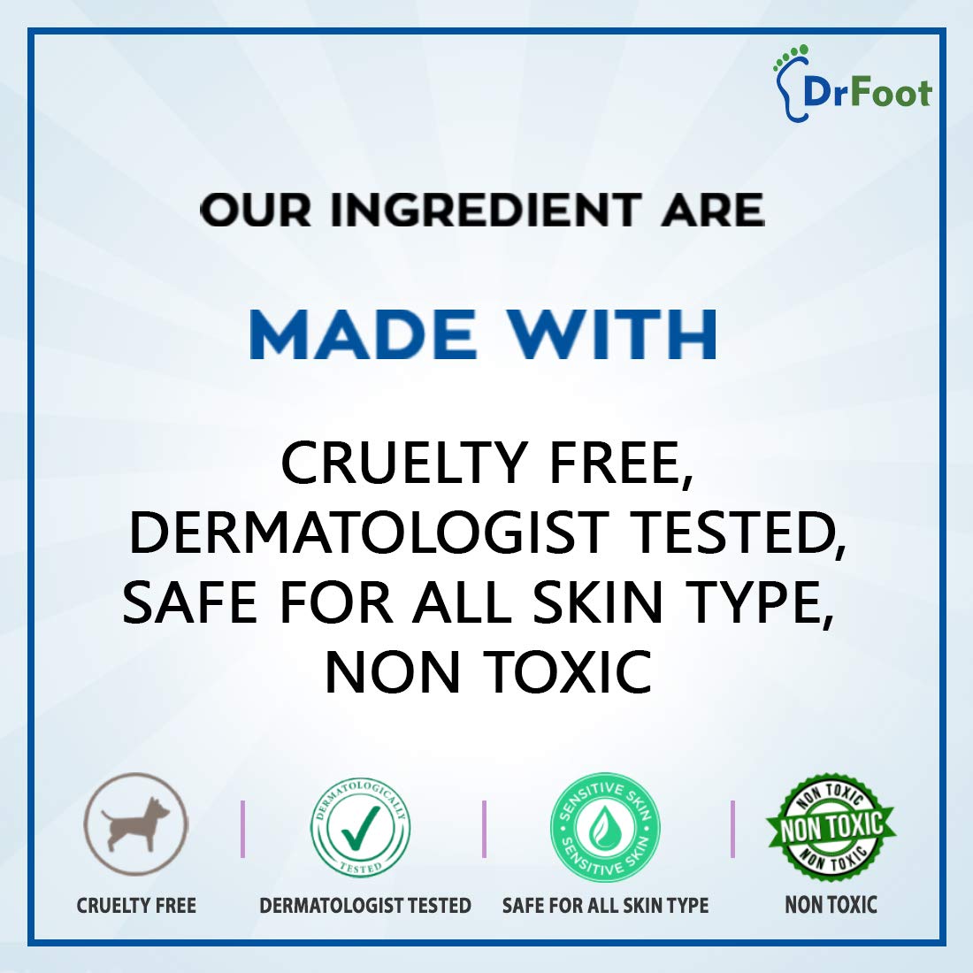 Dr. Foot Antiseptic Antibacterial Foot Wash for Athlete's Foot & Odor - 100ml Medicated Foot Care Solution for Gym, Sports & Daily Use