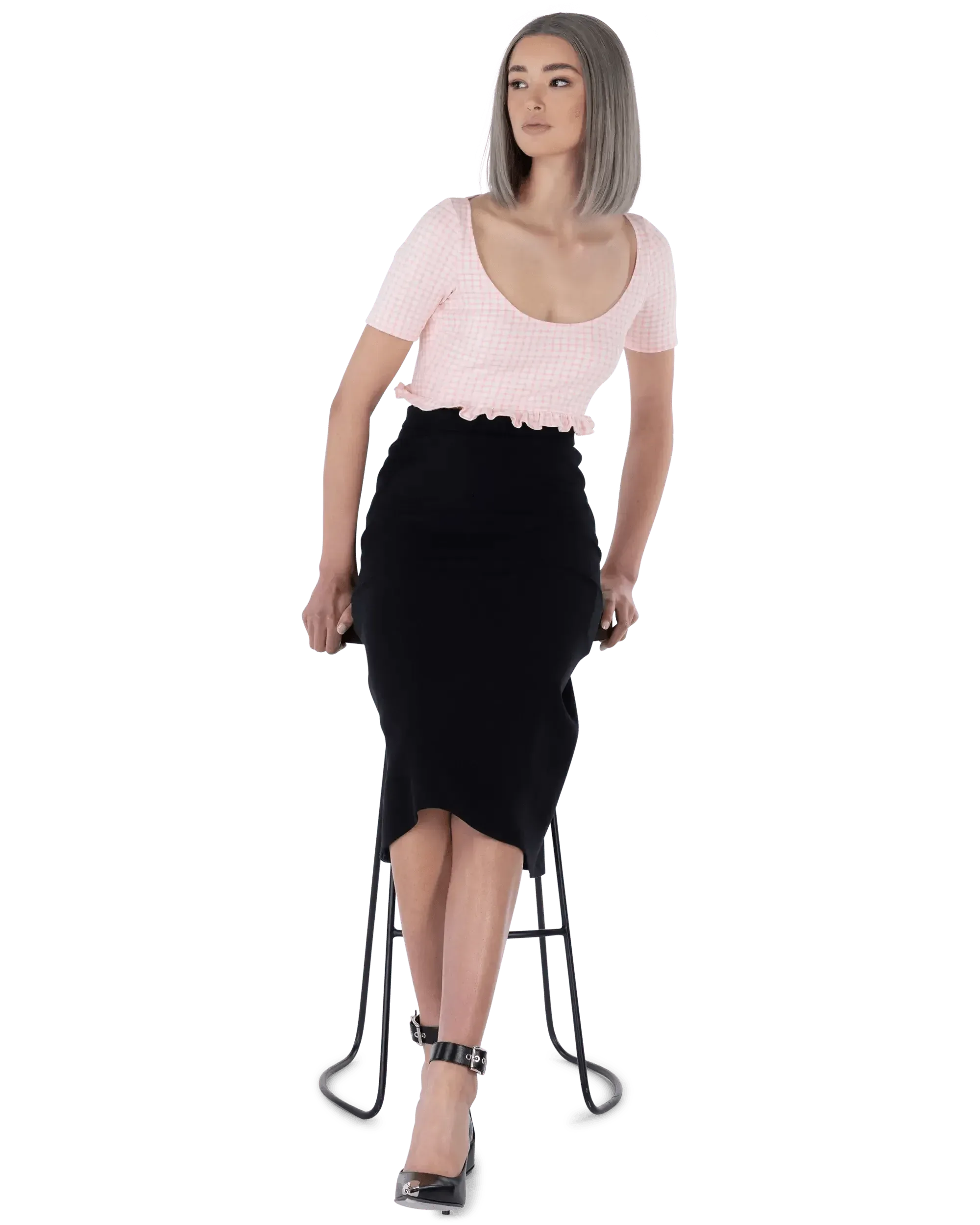 Barathea Push Up Skirt - Women's High Waist Bodycon Pencil Skirt for Work & Party | Office Wear, Night Out, Formal Occasions