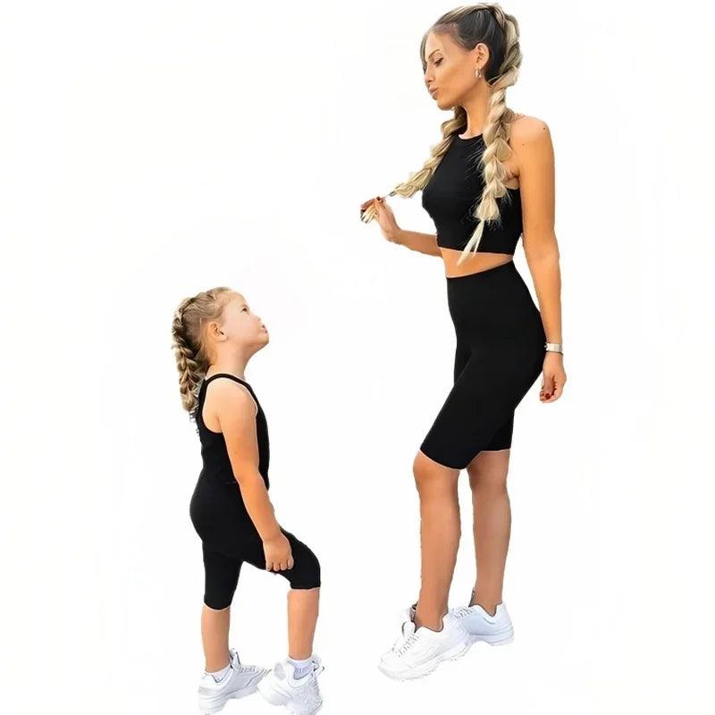 Matching Mother Daughter Yoga Outfits - Women's 2-Piece Activewear Set for Yoga, Pilates & Gym Workouts - Perfect for Mother's Day Gifts & Family Fitness Activities