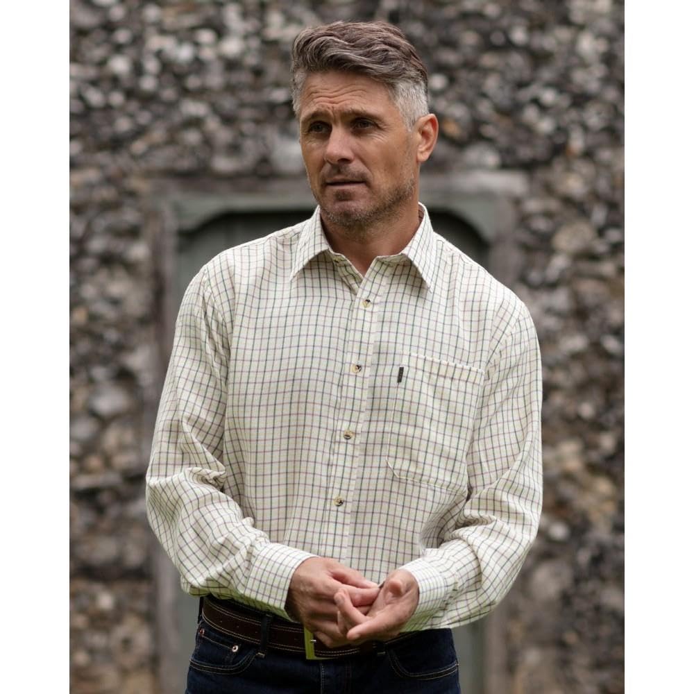 Walker & Hawkes Men's Murton Easy Care Country Shirt - Comfortable Casual Button Down for Outdoor Activities & Countryside Wear