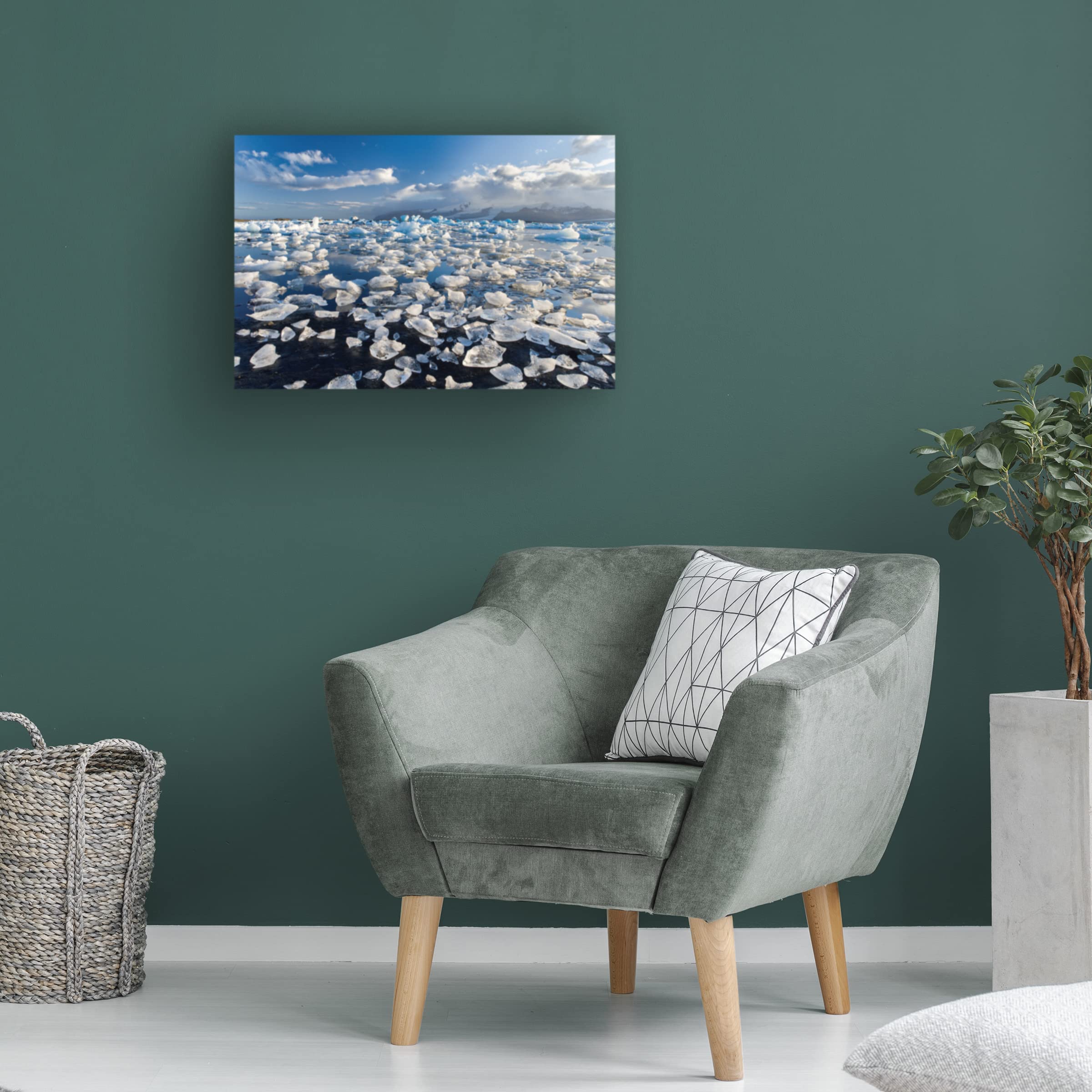 Trademark Fine Art 'Diamonds Sea' Canvas Wall Art by Joan Gil Raga - Stunning Ocean Wave Painting for Living Room, Bedroom & Office Decor
