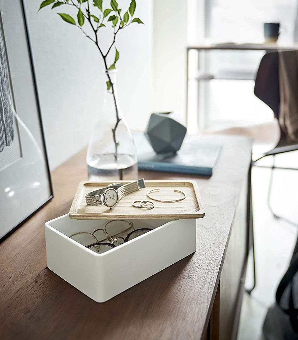 Premium Polystone Jewelry Storage Box - Elegant Organizer for Rings, Necklaces & Earrings | Perfect for Home, Travel & Gift Giving