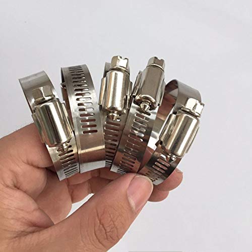 60/80/100 PCS Stainless Steel Hose Clamp Set - 8mm to 44mm Multi-Size Pipe Clamps for Automotive, Plumbing & DIY Projects - Durable Hoop Clamps for Secure Pipe Fixing