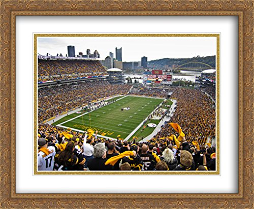 Heinz Field Stadium Series 34x28 Large Gold Ornate Framed Art Print - 2x Matted Wall Decor for Sports Fans & Pittsburgh Steelers Memorabilia Collectors | Perfect for Game Rooms, Man Caves & Sports Bars