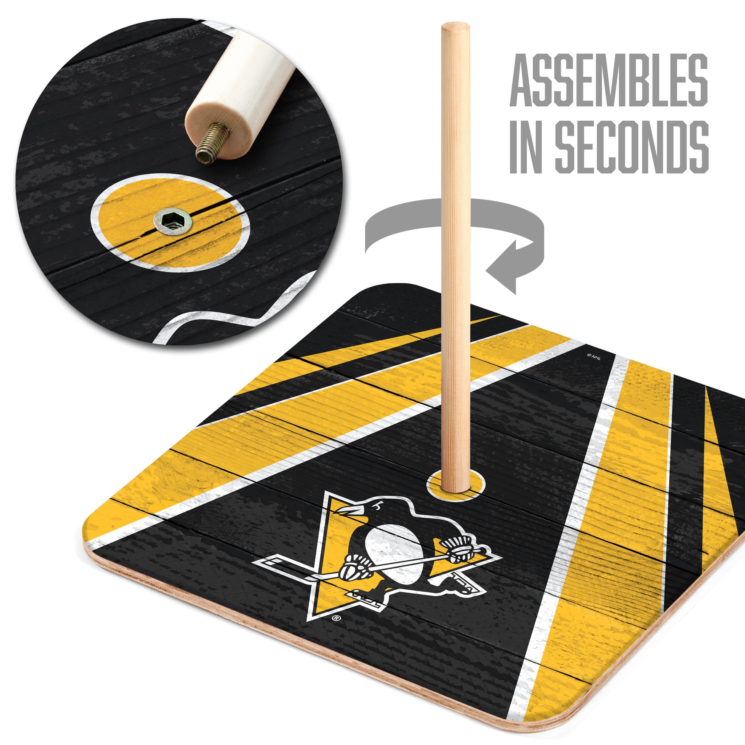 YouTheFan NHL Pittsburgh Penguins Horseshoe Bags - Durable Team Logo Tote for Hockey Fans - Perfect for Game Day, Tailgating & Sports Events