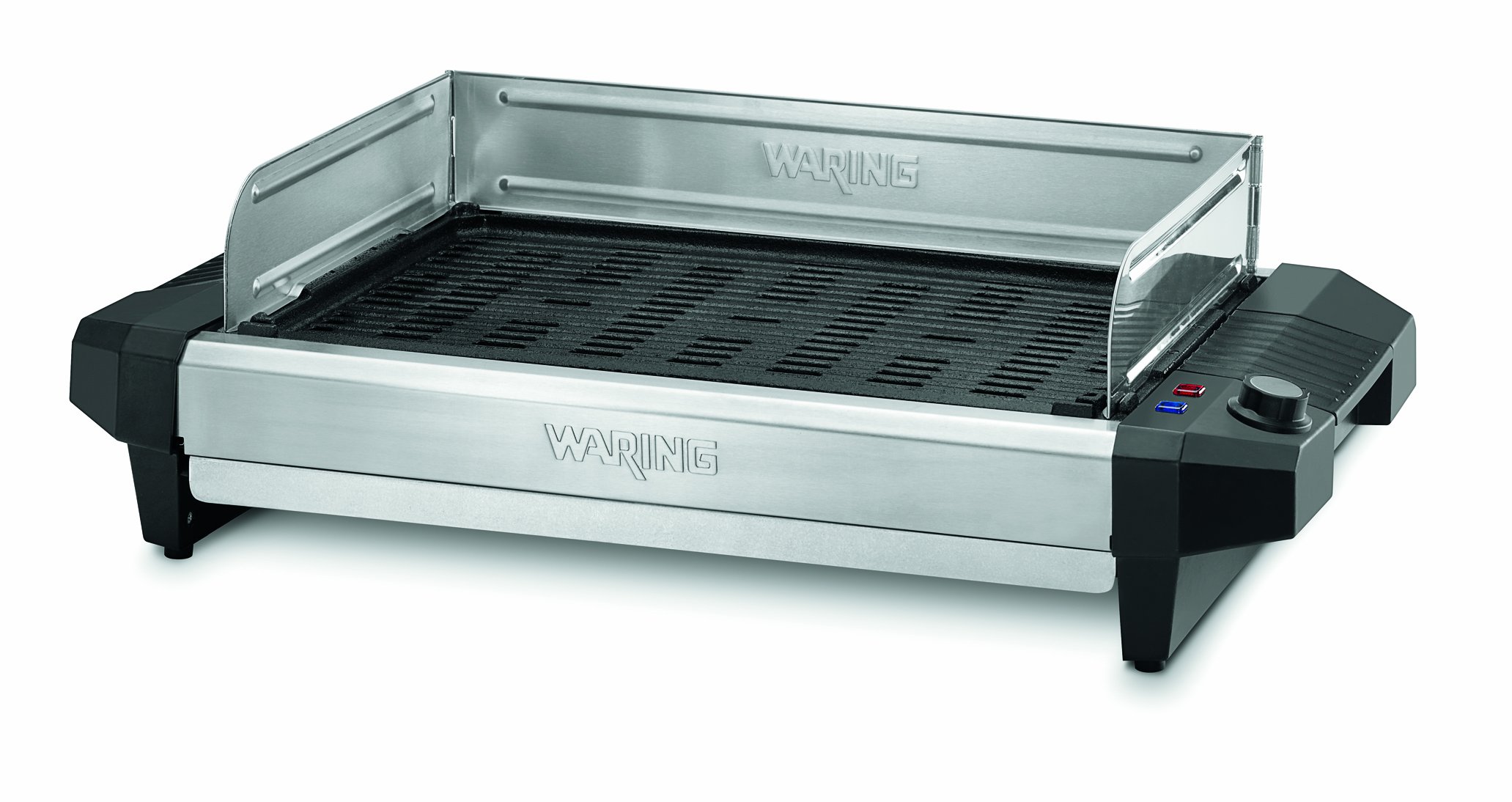 Waring Pro CIG100 Professional 1800-Watt Cast-Iron Indoor/Outdoor Electric Grill - Perfect for Backyard BBQs, Tailgating & Home Kitchen Cooking