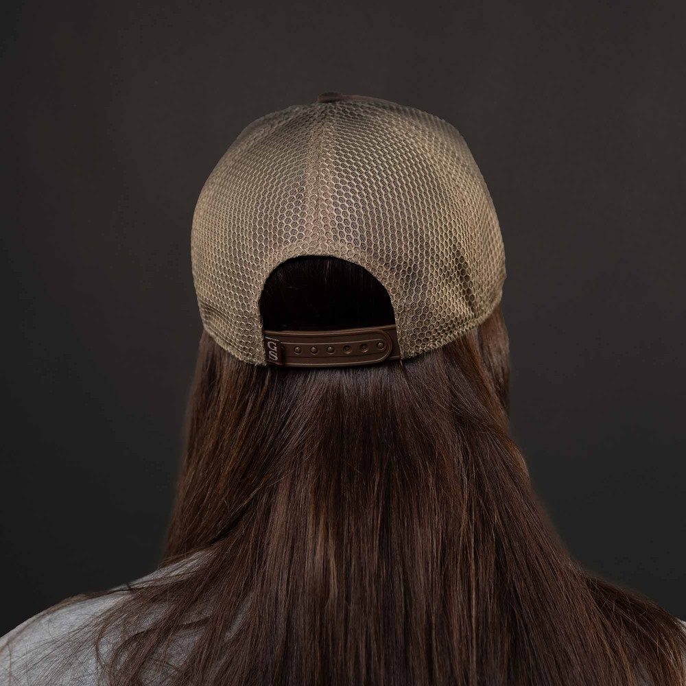 Old Glory Patch Mesh Hat - Adjustable Brown Washed Baseball Cap for Men & Women - Perfect for Outdoor Activities, Sports, and Casual Wear