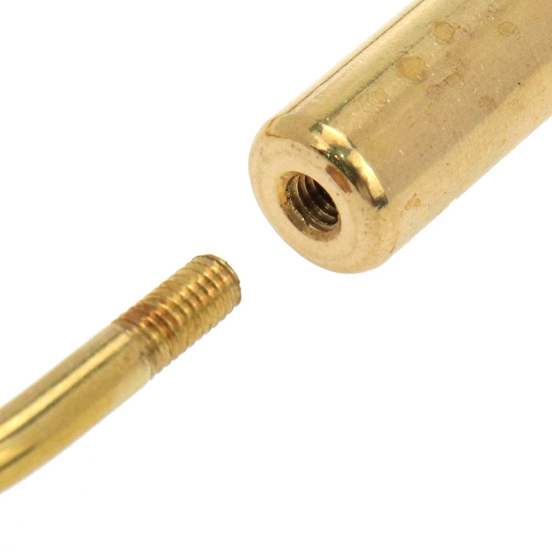**LICTOP 3.4 Inch Ellipse Brass Key Ring with Hex Lock Nut Clip - 2 Pack Keychain Holder for Home, Office & Travel Accessories**
