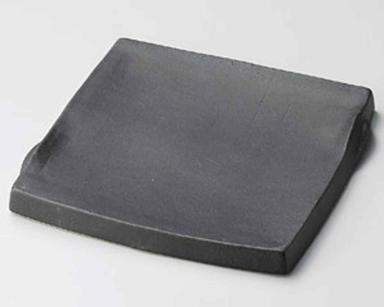 Premium Japanese Black Porcelain Plates - Set of 5 Medium 9.1-inch Dinner Plates for Home Dining, Restaurants & Gift Giving