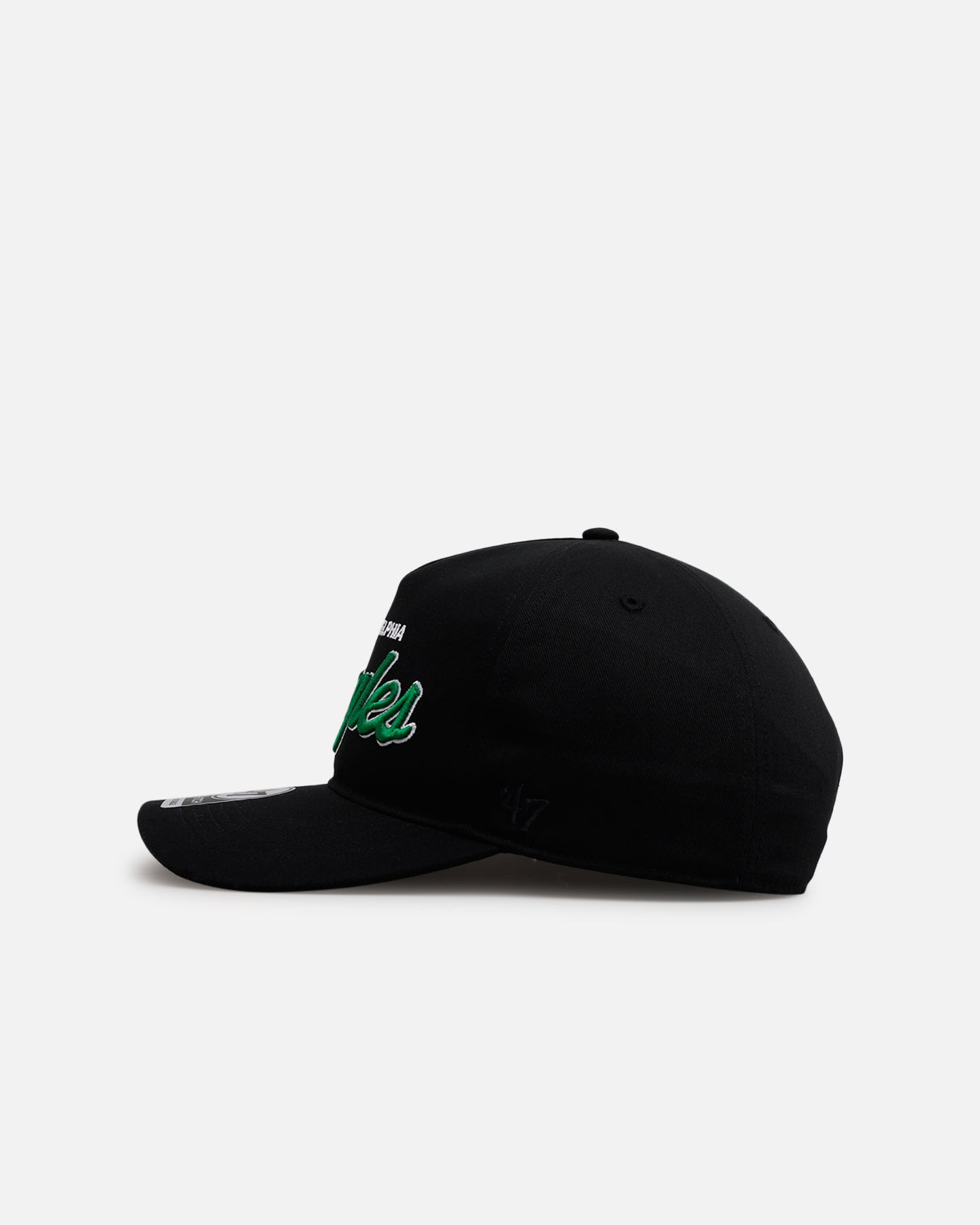 47 Brand Philadelphia Eagles 'Black Dome Script' 47 Hitch Snapback Black Hat - Adjustable Baseball Cap for Men & Women - Perfect for Game Day, Sports Events & Casual Wear