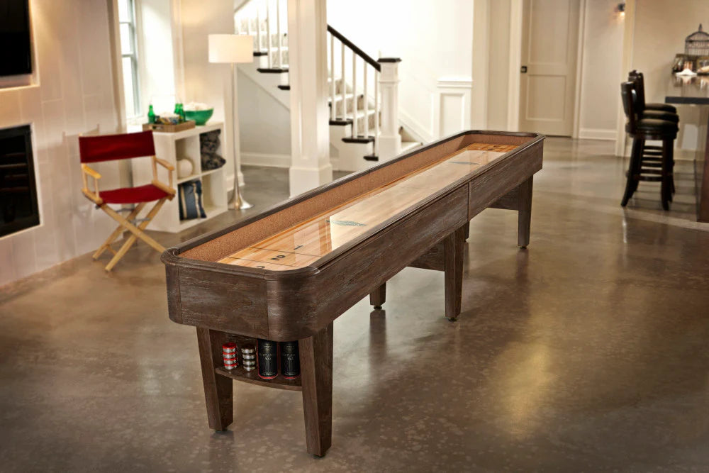 Brunswick Concord 12-Foot Shuffleboard Table for Game Room, Bar & Entertainment - Professional Indoor Shuffleboard with Smooth Playing Surface