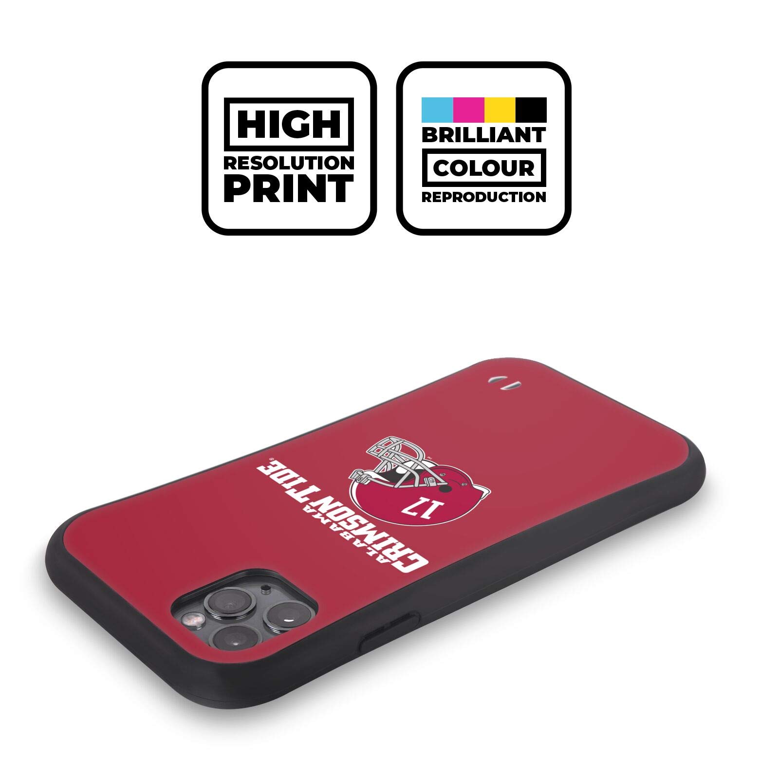 Officially Licensed University of Alabama UA Helmet iPhone 13 Pro Case - Alabama Crimson Tide Football Fan Accessory - Perfect for Game Day, School Pride & iPhone Protection