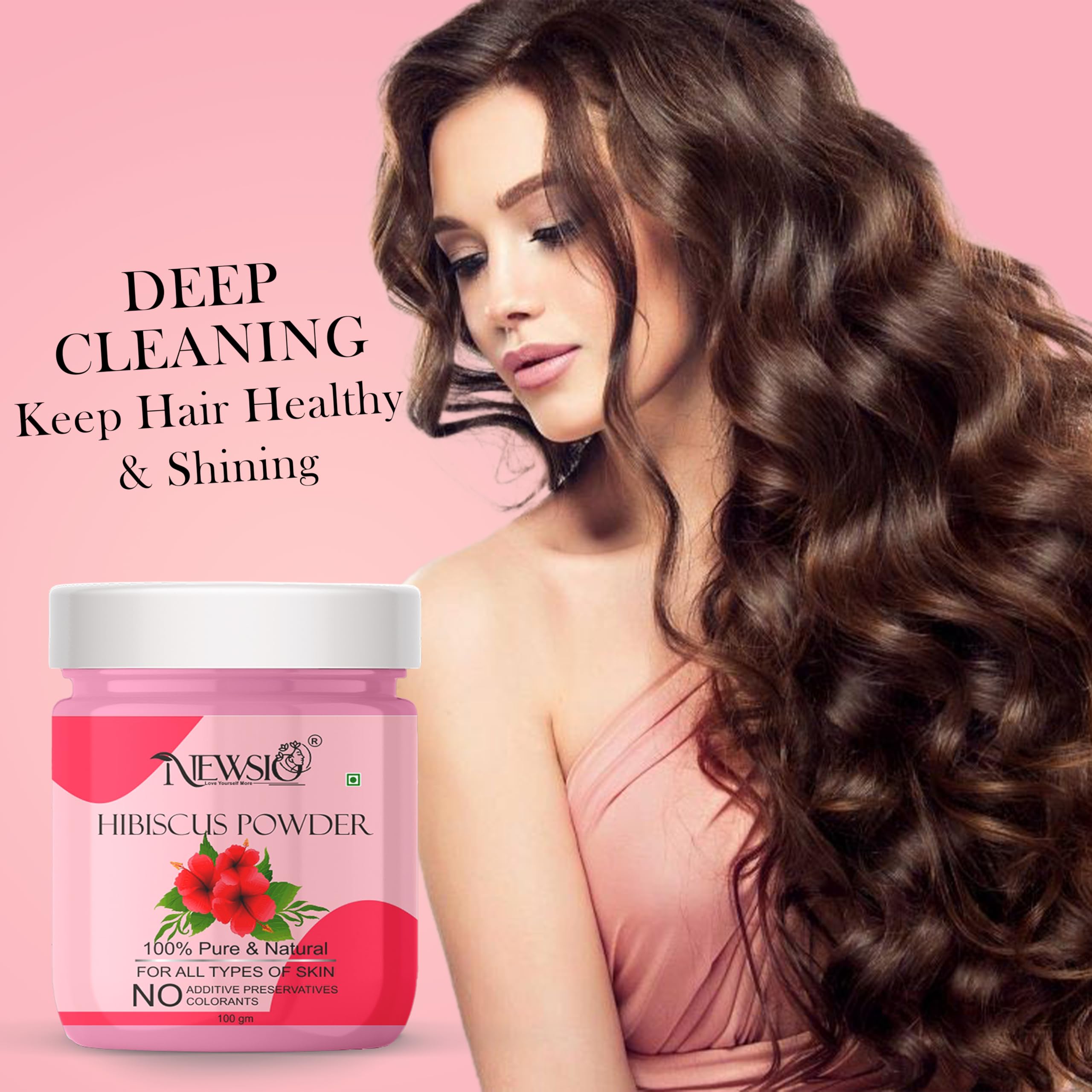 Pure Hibiscus Powder for Spotless Skin - Deep Cleaning, Exfoliating & Detoxifying Facial Treatment (100g Jar) - Perfect for DIY Face Masks & Natural Skincare Routine