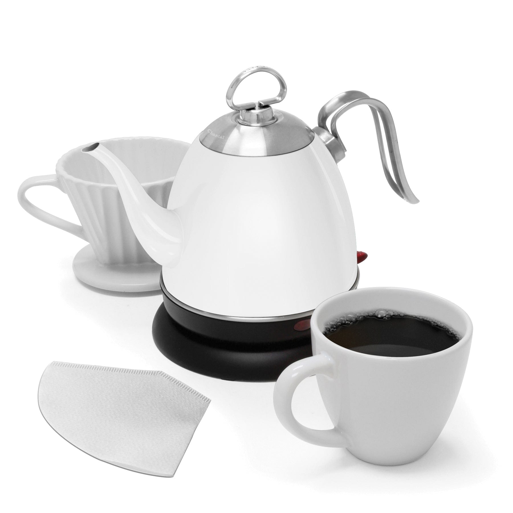 Chantal Mia Electric Kettle - 1.7L Stainless Steel Fast Boiling Water Kettle with Auto Shut-Off & Boil-Dry Protection - Perfect for Home, Office, and Tea/Coffee Brewing