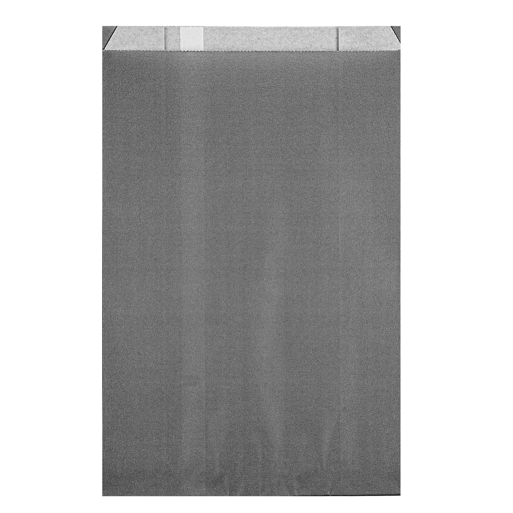 Eco-Friendly Gray Paper French Fry & Snack Bags - 7x3x11 Inches (100 Count) - Perfect for Restaurants, Food Trucks & Party Snacks