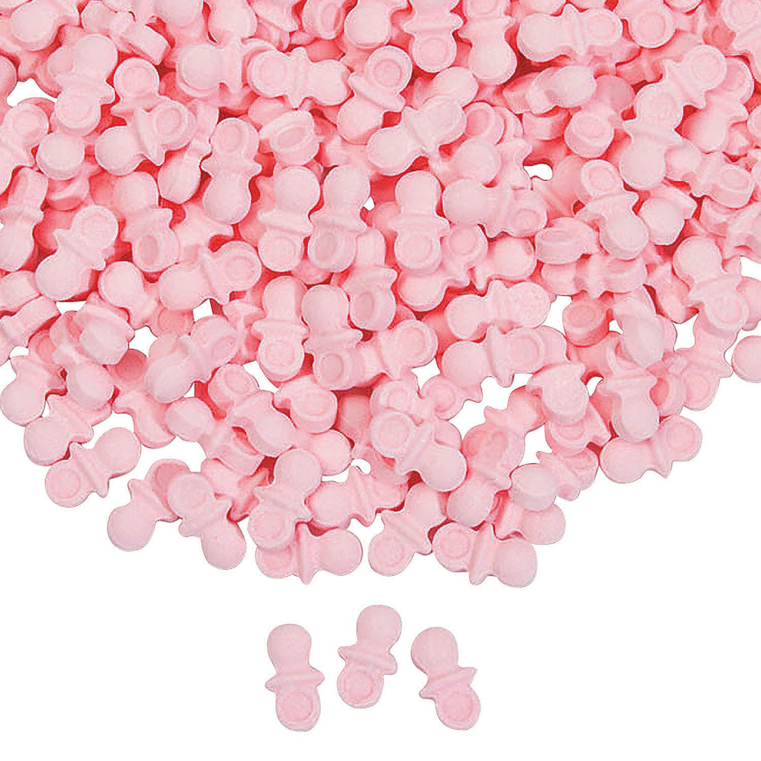 Pink Hard Candy Pacifiers (1 lb - 608 Pieces) - Baby Shower Favors, Gender Reveal Party Supplies for Girls - Perfect for Baby Showers, Birthday Parties & Sweet Table Decorations