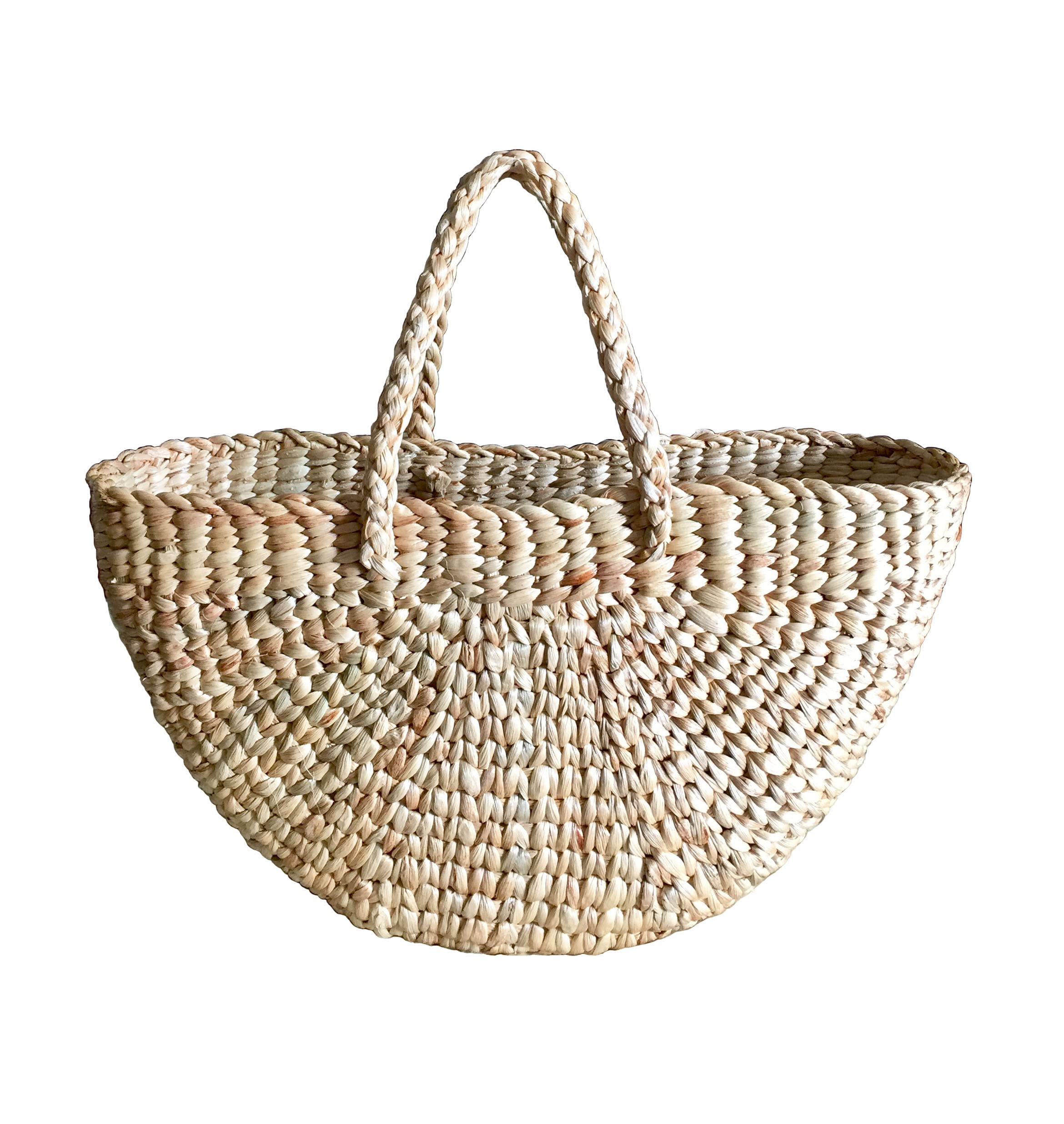 Natural Straw Tote Bag for Women - Eco-Friendly Woven Beach Bag, Market Shopping & Summer Carryall - Perfect for Vacation, Picnic and Outdoor Activities