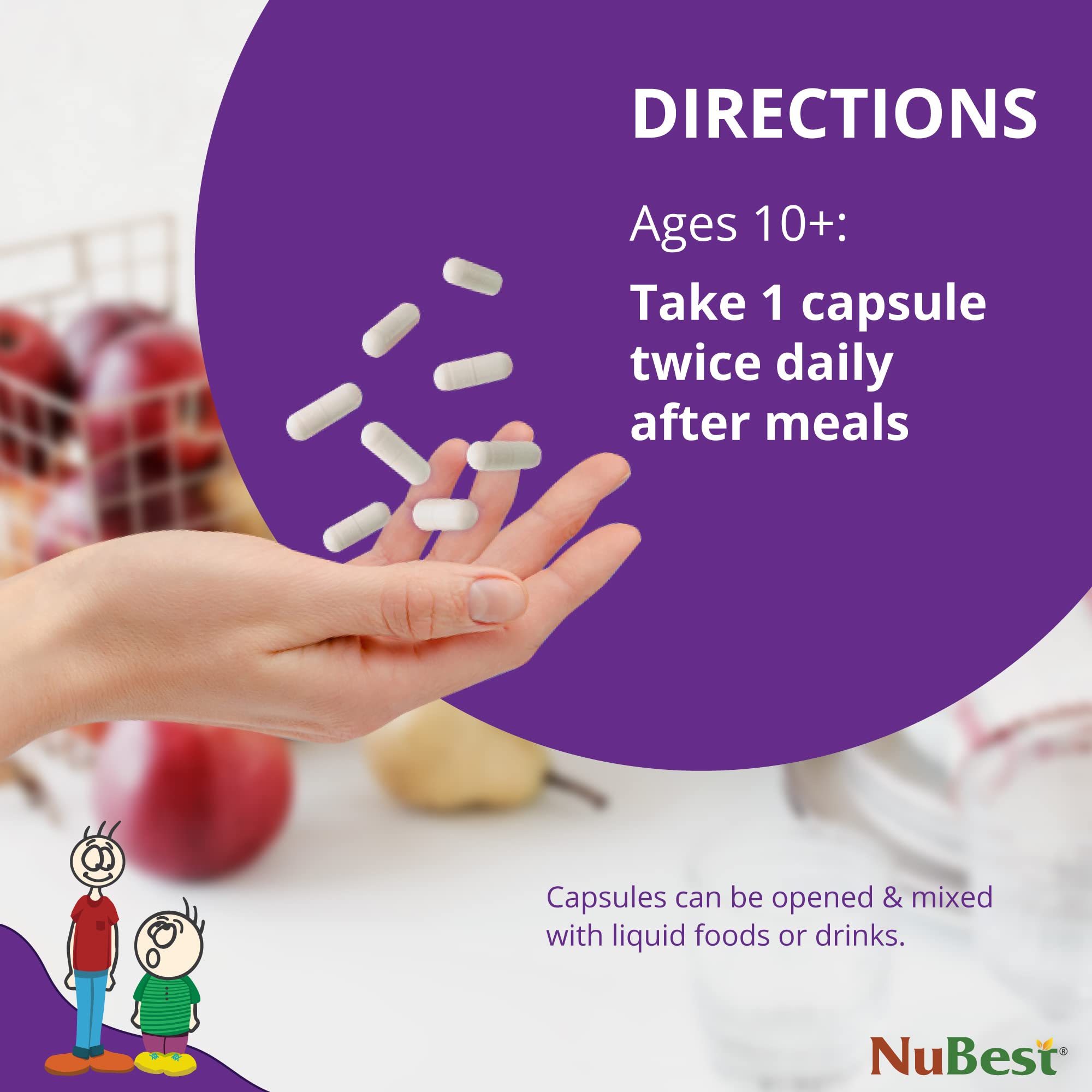 NuBest Tall 10+ Height Growth Supplement for Kids 60 Capsules & Healthy Growth Chewable 90 Tablets for Children 2-9 - Supports Bone Strength and Natural Growth - Ideal for Active Kids, Sports, and School Activities