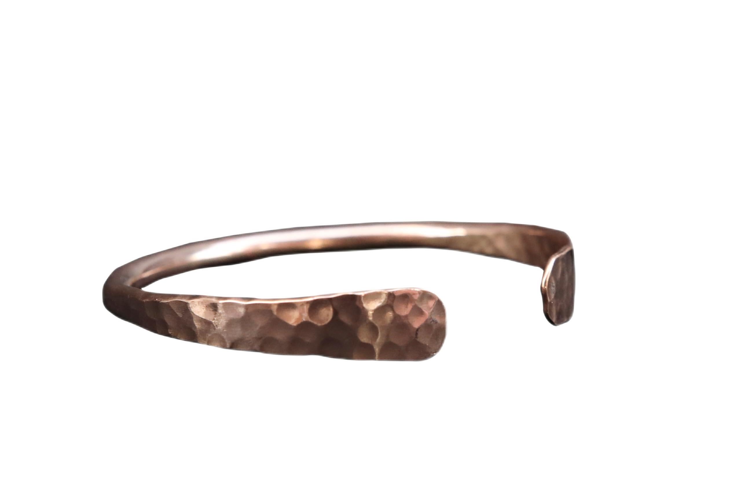 Handmade Solid Copper Cuff Bracelet for Men & Women - 100% Uncoated Pure Copper Jewelry - Perfect for Casual Wear, Gifts & Boho Fashion Accessories