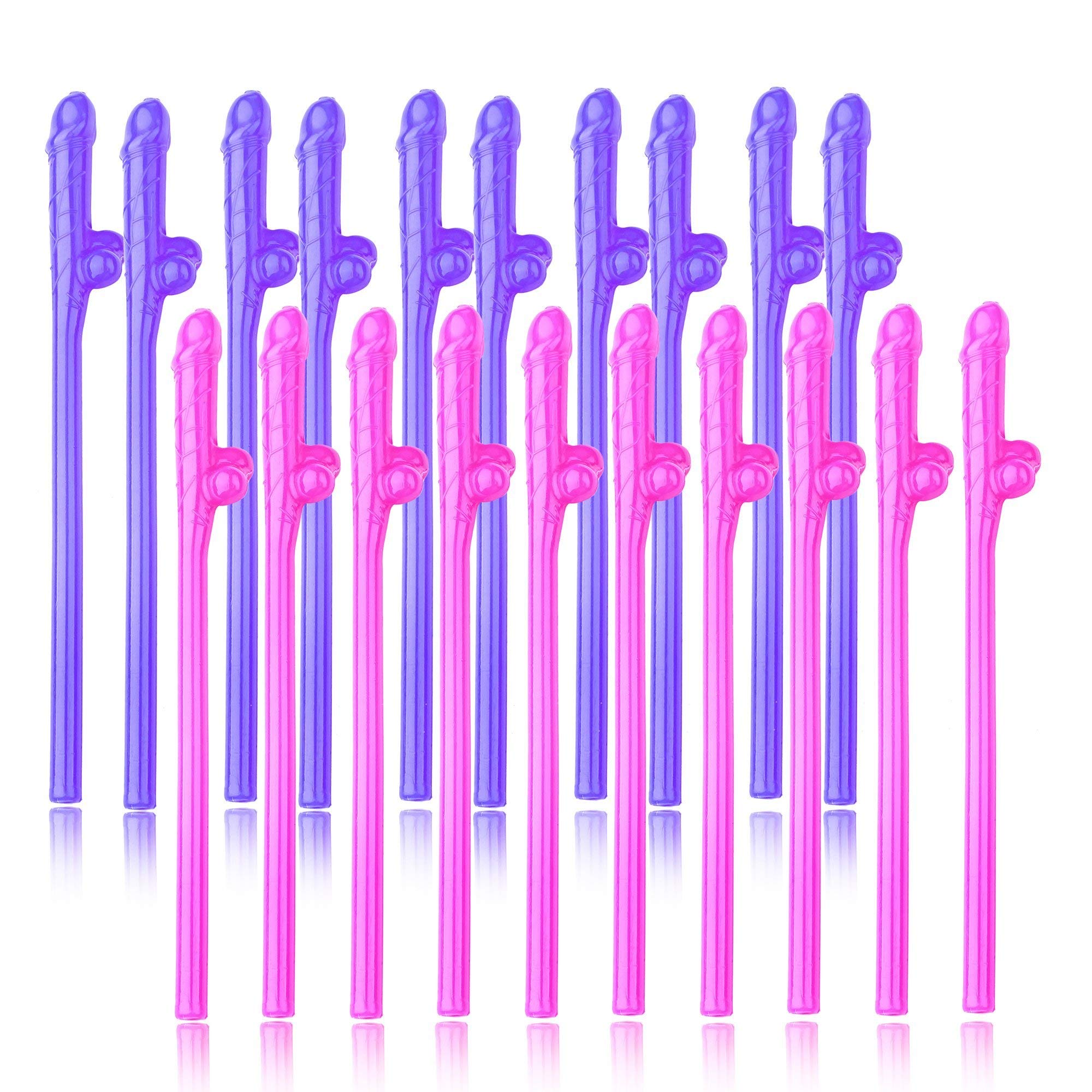 Funny Willy Straws for Bachelorette Party - 12 Pack Naughty Drinking Straws for Bridal Showers, Hen Parties & Bachelor Decorations | Hilarious Drinking Games Accessories for Adult Parties & Crazy Bride Celebrations