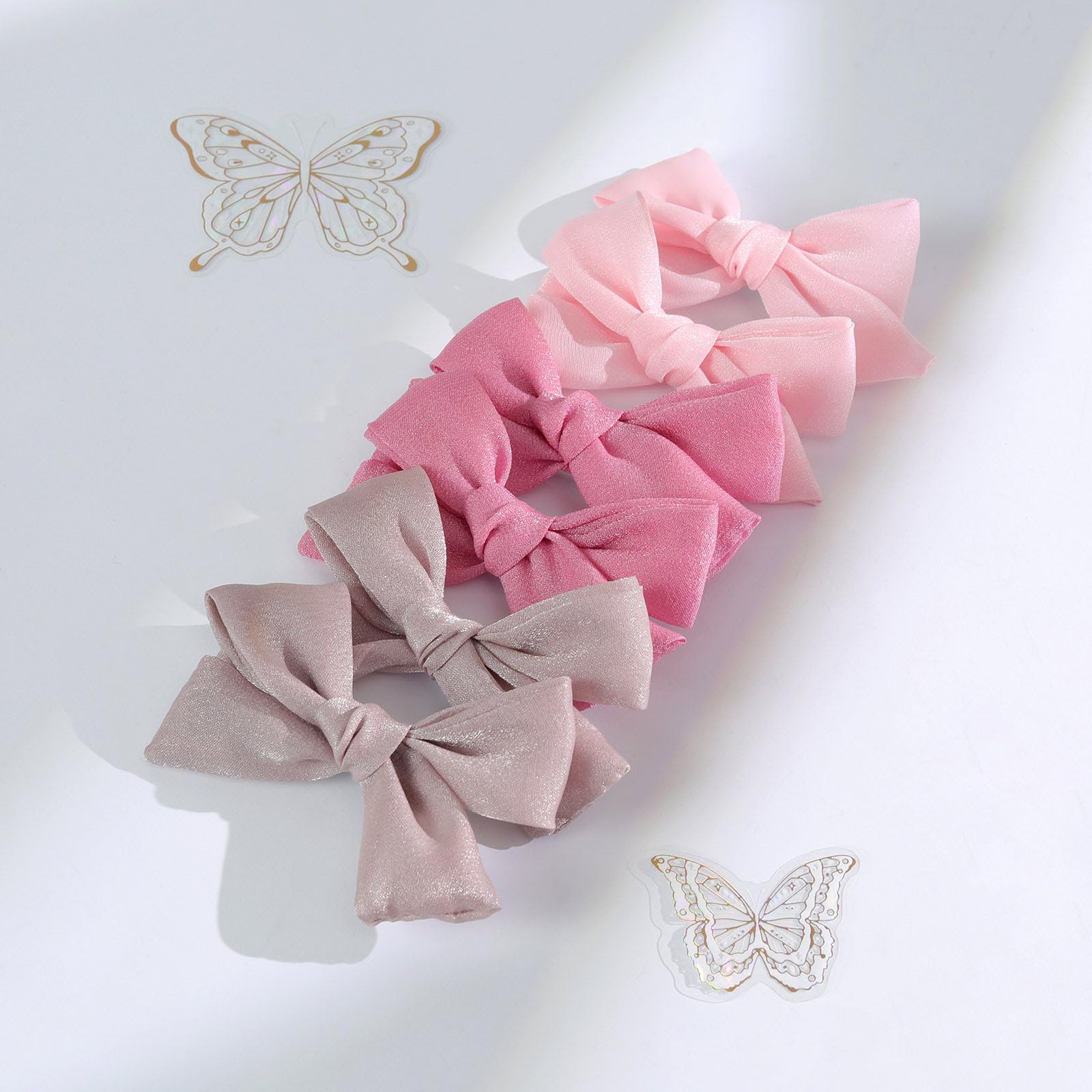 40Pcs Tulle Hair Bows for Girls - Cute Pigtail & Ponytail Clips for Toddlers & Kids (20 Pairs) - Perfect for Birthday Parties, School, Photos & Daily Hair Accessories